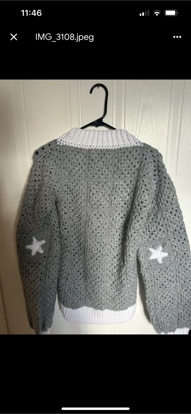 Handmade Grey crochet Cardigan - photo 2