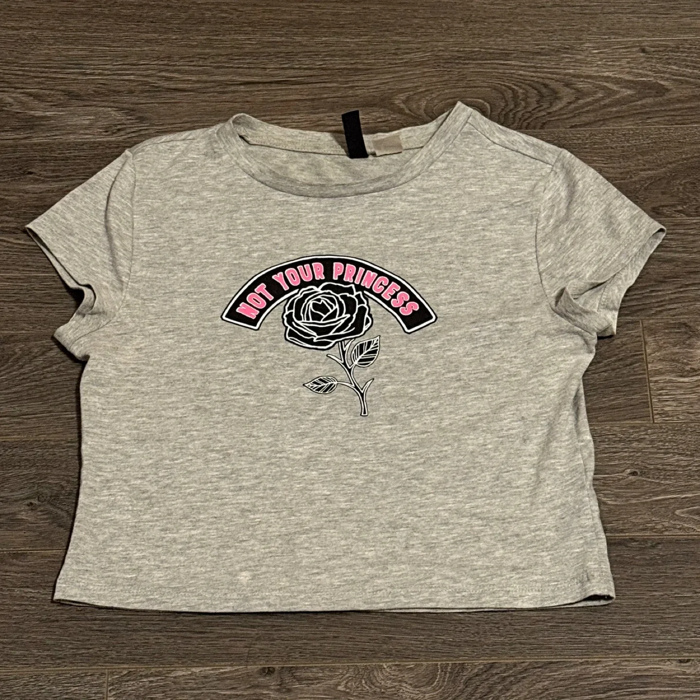 H&M Grey 'Not Your Princess' T-Shirt thumbnail