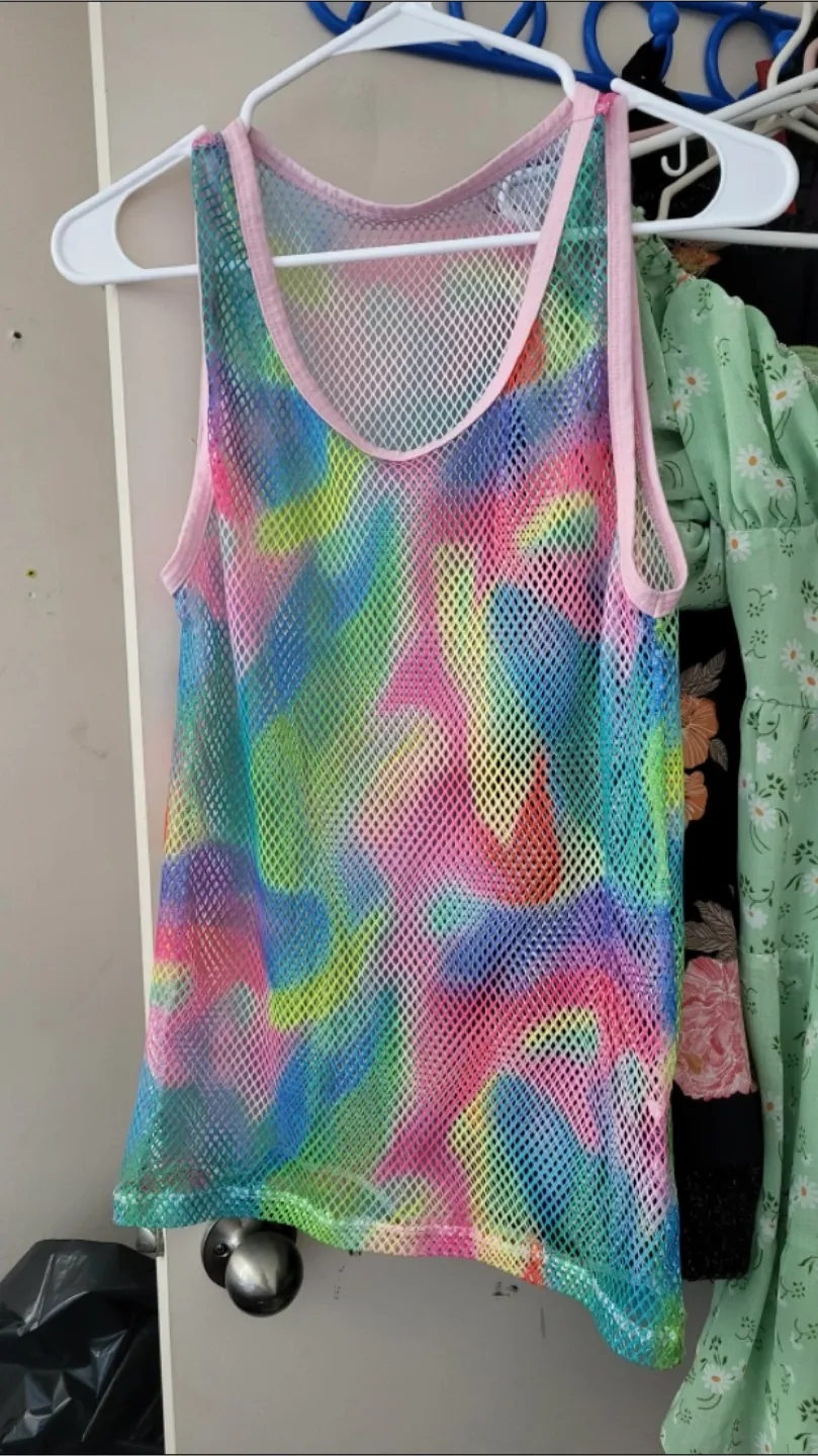 Rainbow Mesh Tank Top thumbnail