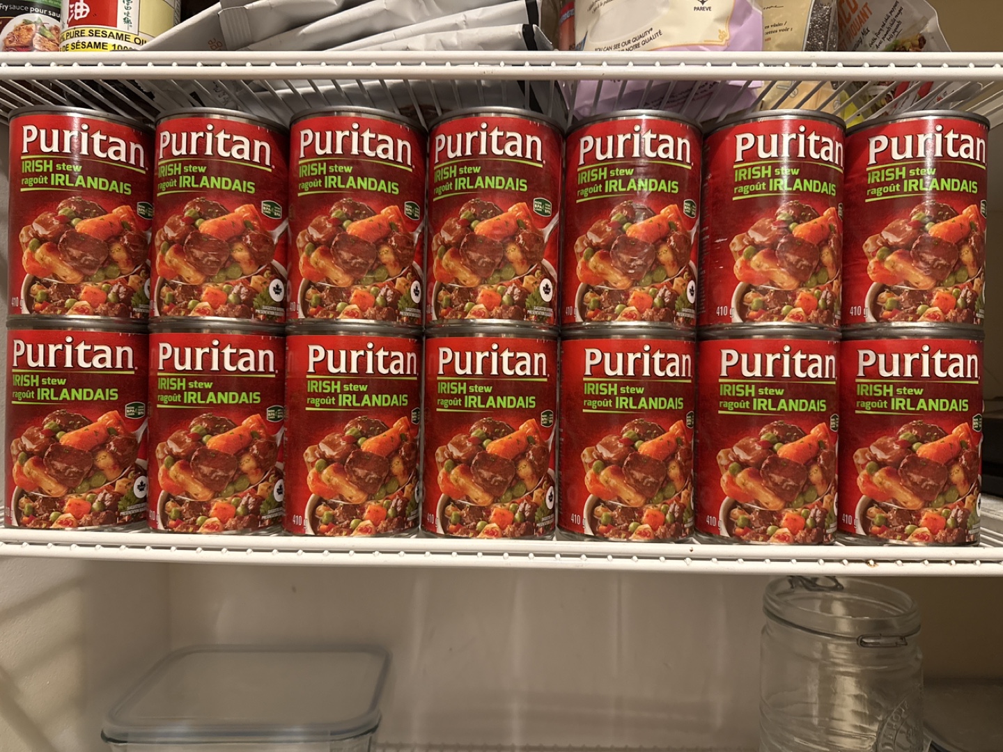 14 cans Irish stew