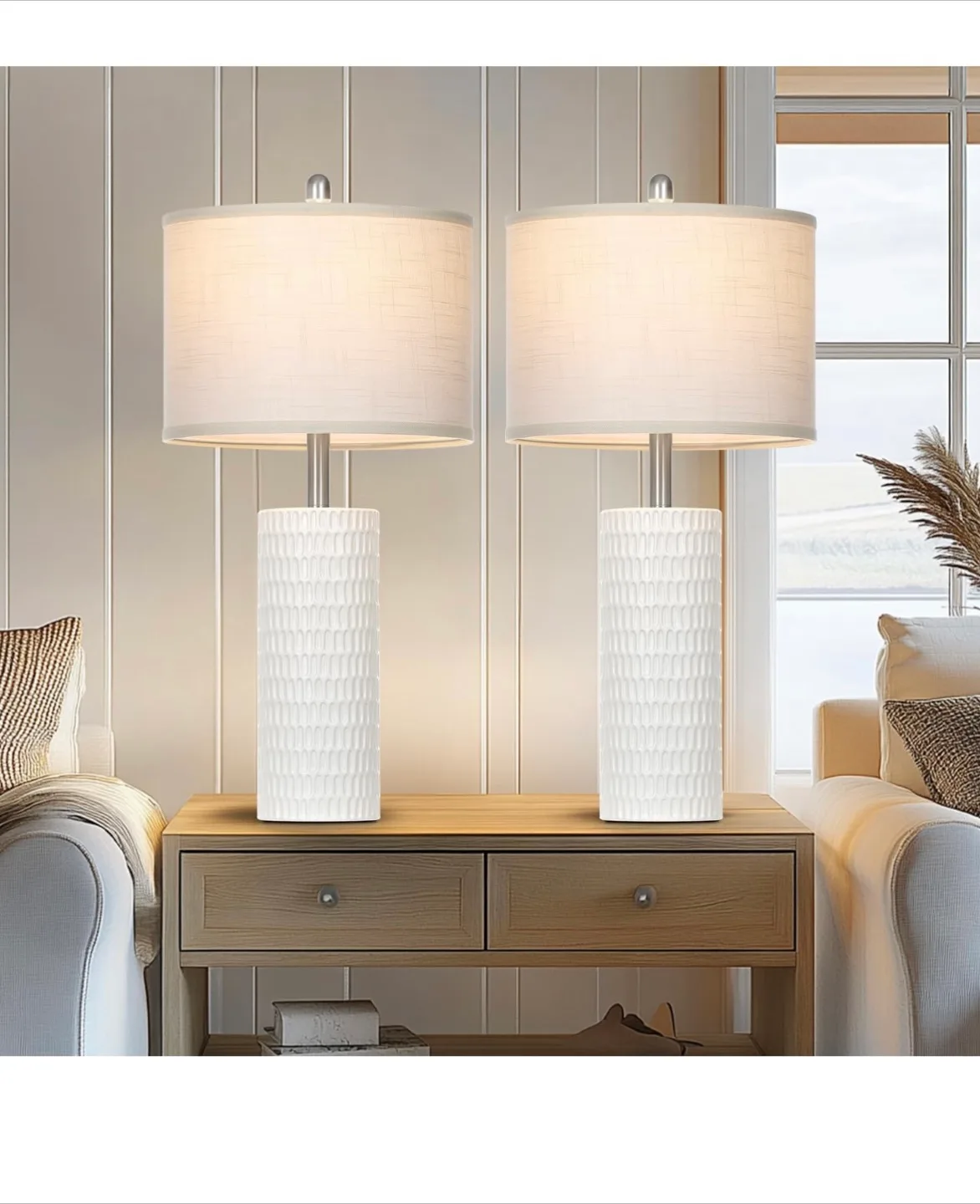 Modern Ceramic Table Lamp - 27" Height thumbnail