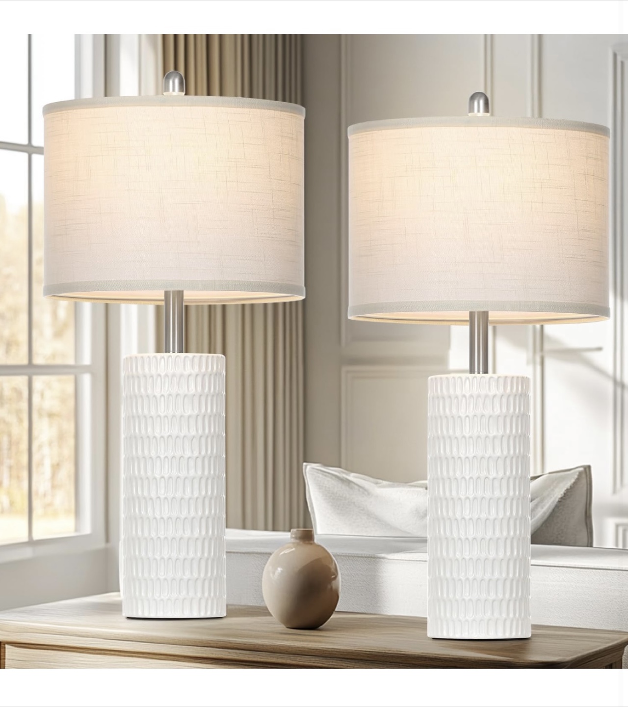 Modern Ceramic Table Lamp - 27" Height - photo 2