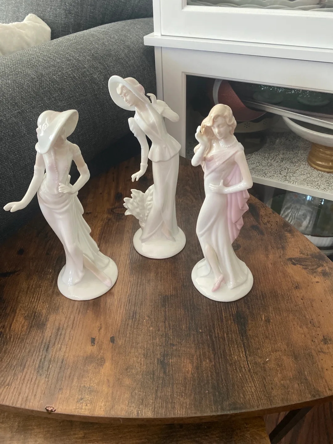 Vintage Porcelain Lady Figurines - Set of 3 thumbnail
