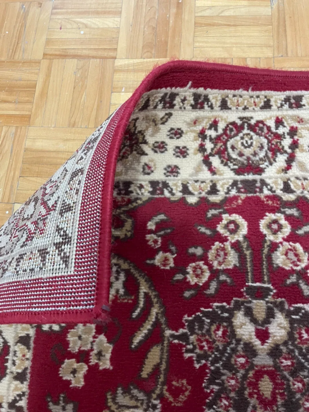 Unique Loom Kashan Burgundy 16 ft Runner Carpet image indicator(3)