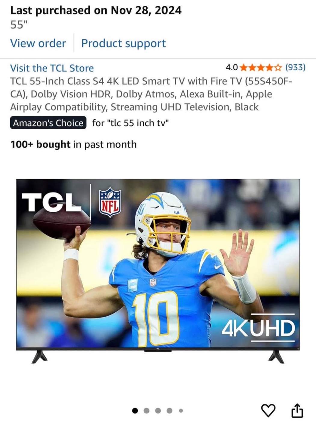 TCL 55" Class S4 4K LED Smart TV - photo 3