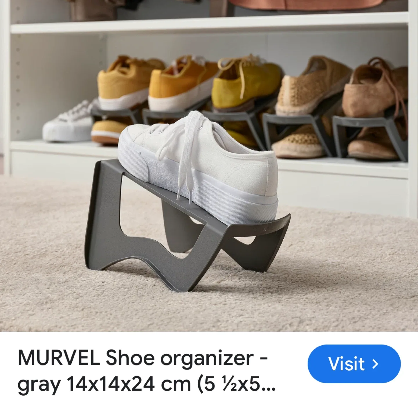 IKEA MURVEL Shoe Organizer - Gray thumbnail