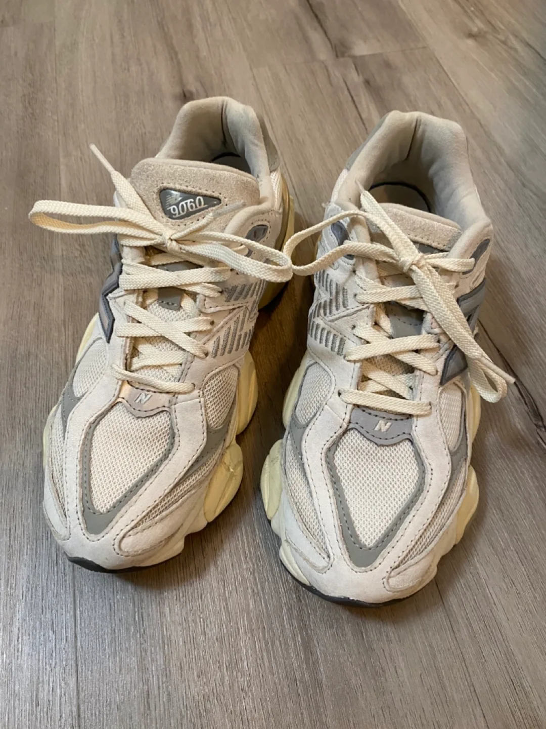 New Balance 9060 Cream/Grey Sneakers