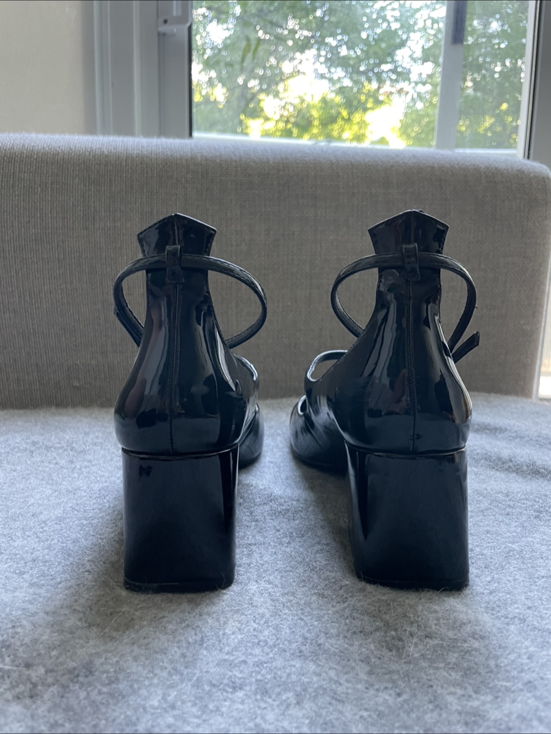 Mango Black Patent Heels - Size 38 - photo 2