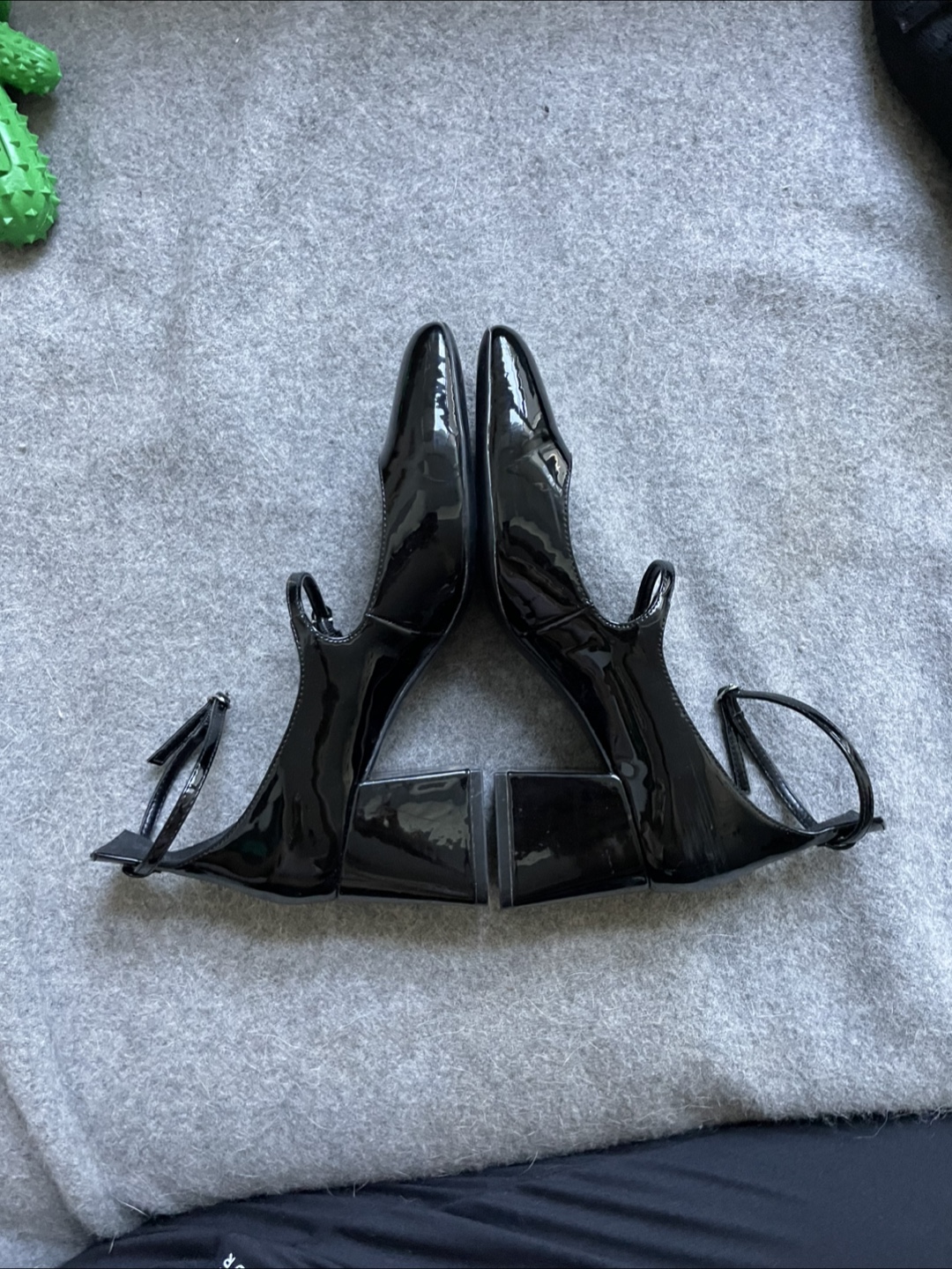 Mango Black Patent Heels - Size 38 - photo 4