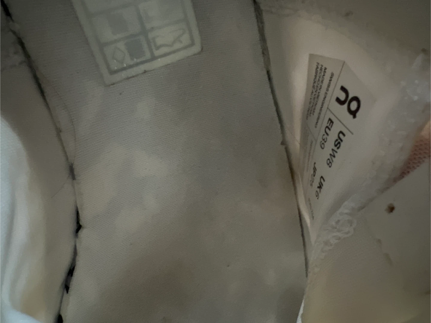 On Cloud White Running Shoes - US W8 / EU 39 - photo 4