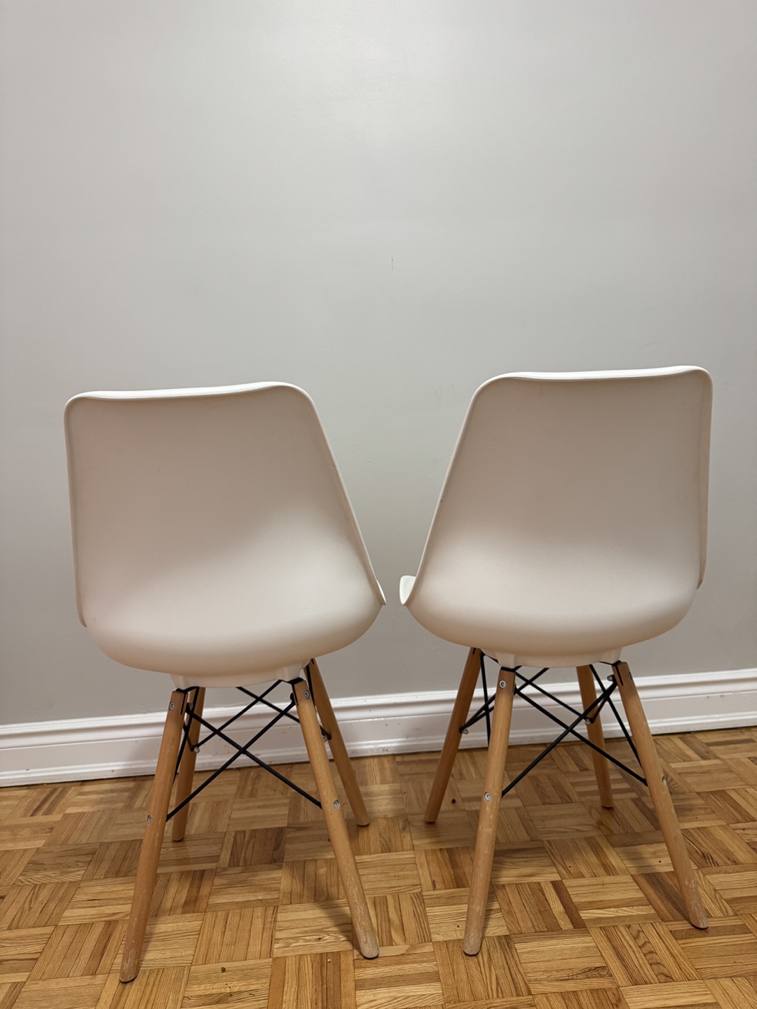 White Eames Style Dining Chairs - Set of 2 - photo 2