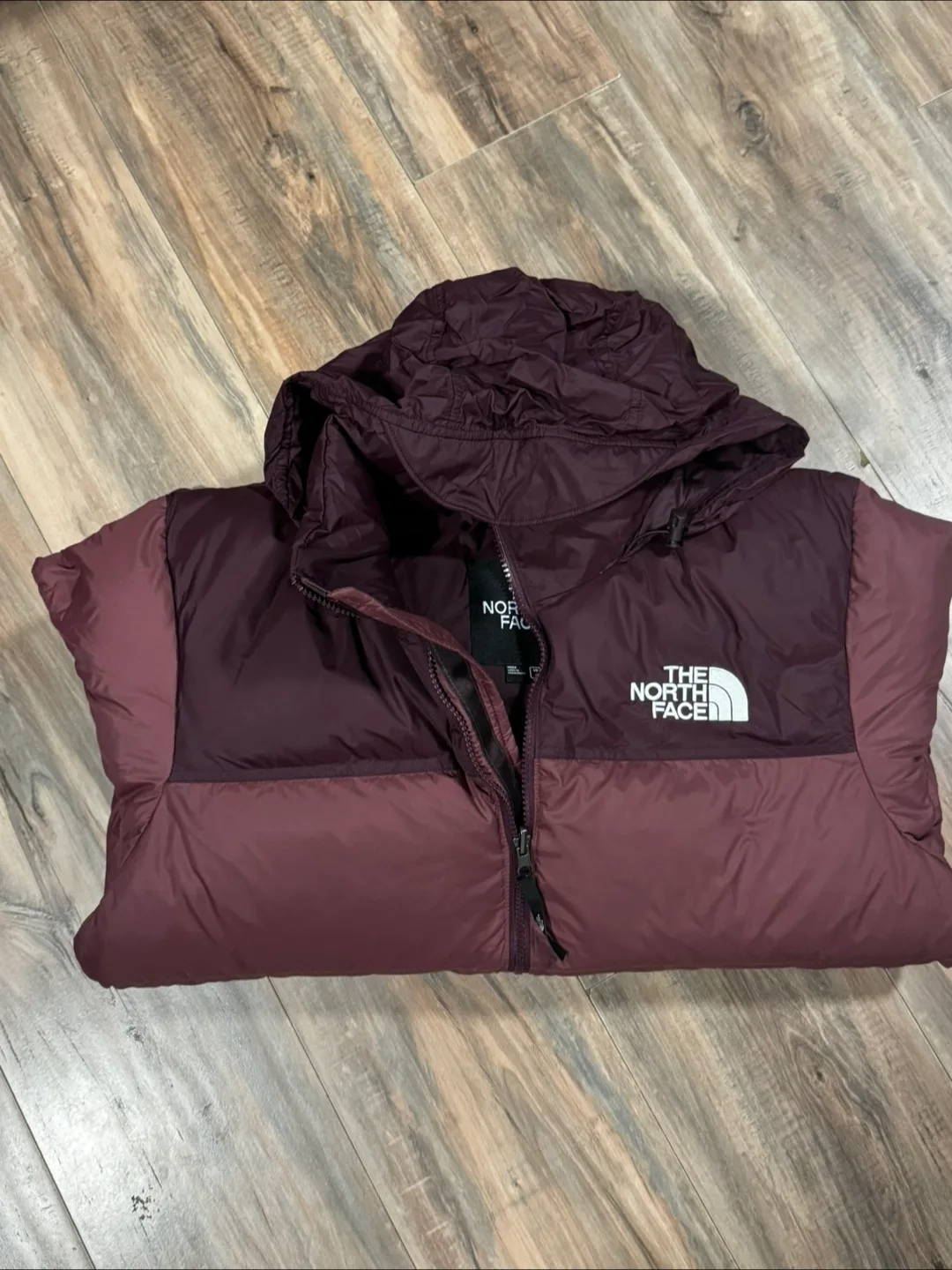 The North Face Puffer Jacket, Burgundy image indicator(2)