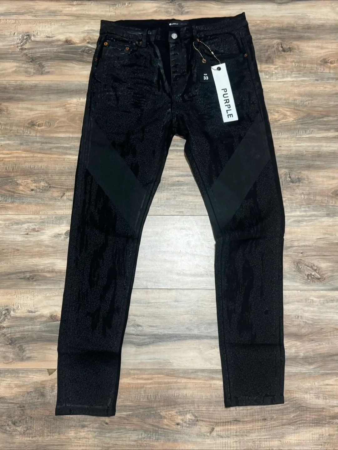 PURPLE BRAND Black Jeans Size 33 thumbnail