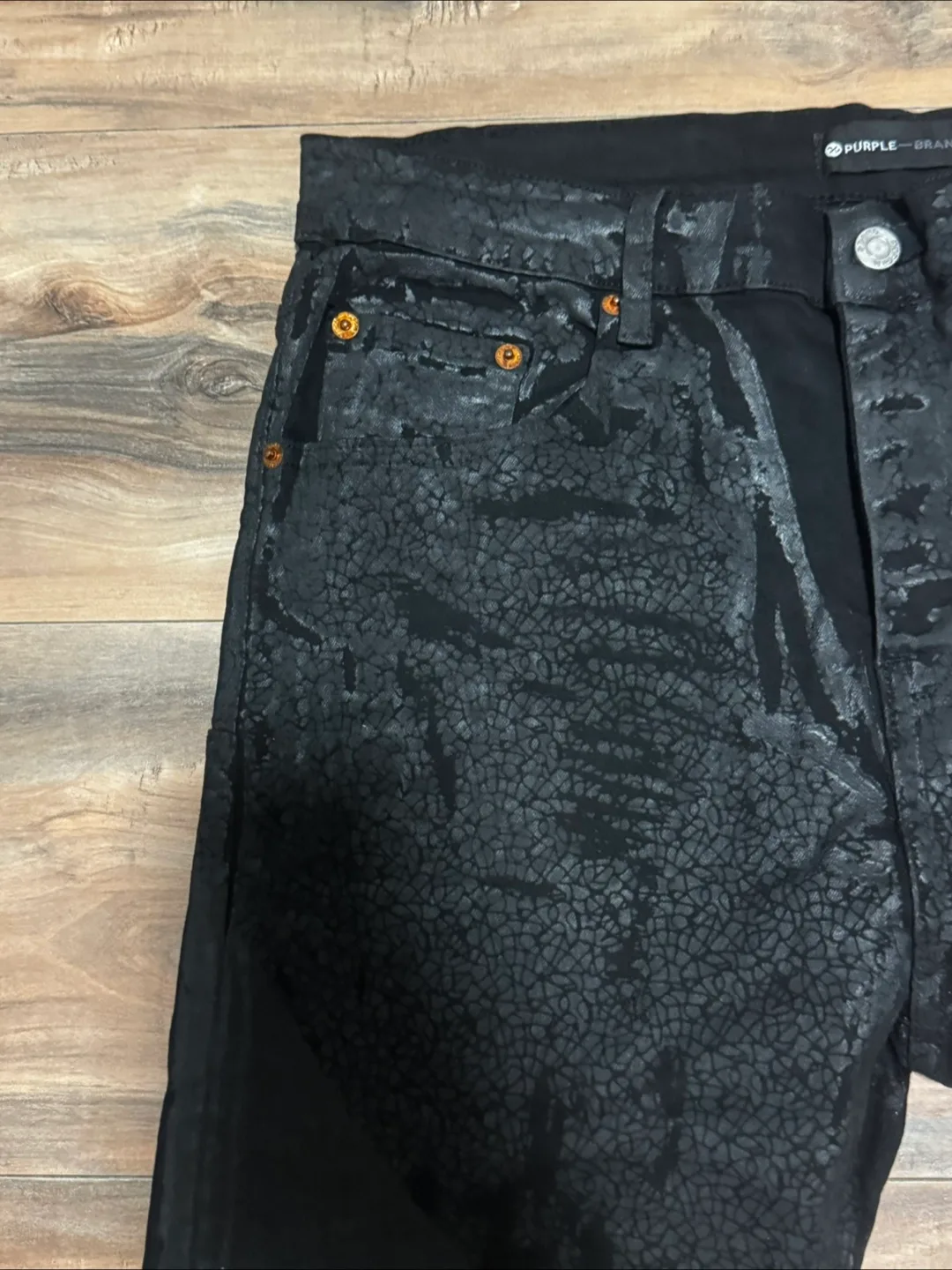 PURPLE BRAND Black Jeans Size 33 image indicator(3)