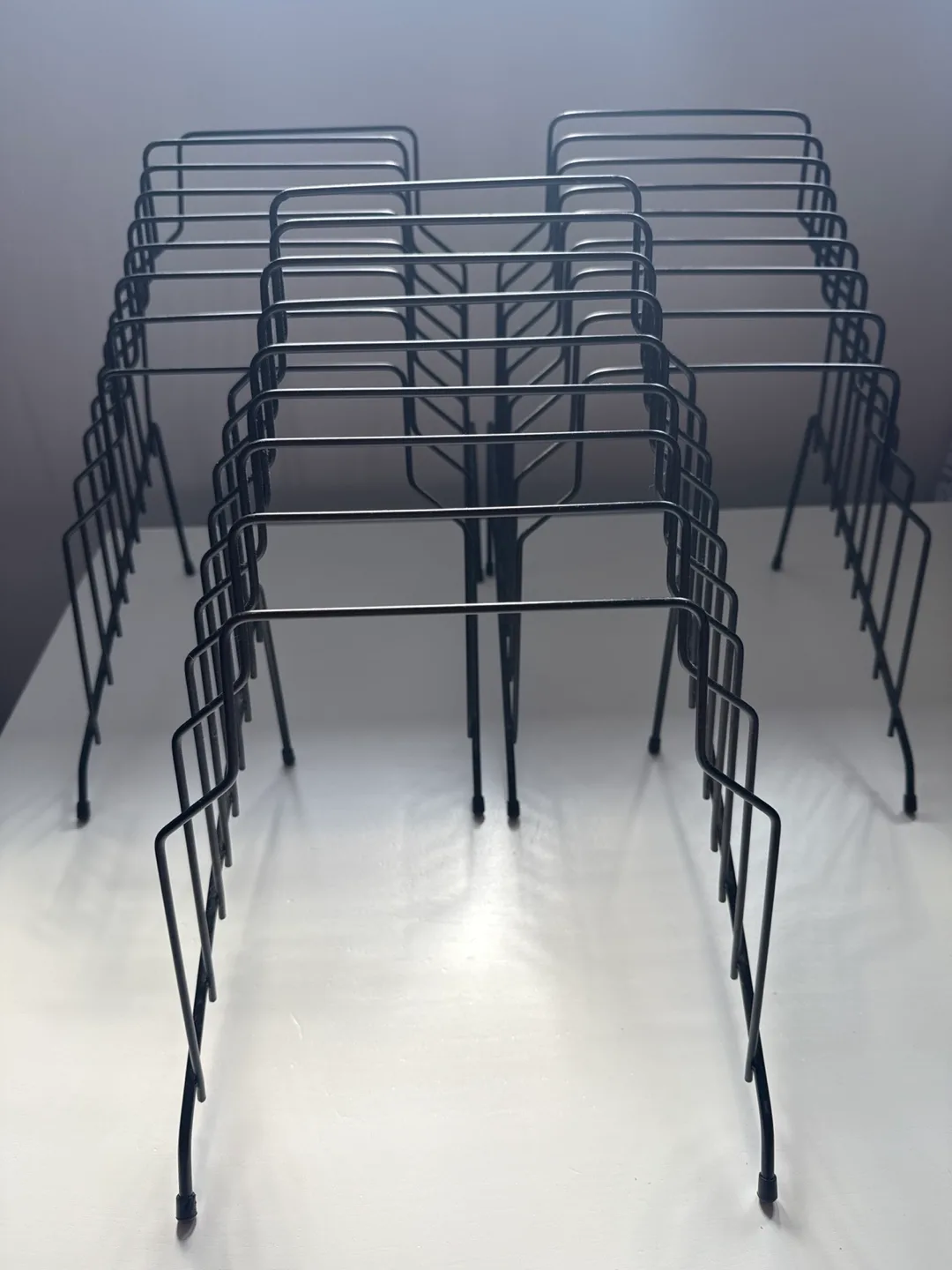 Black Metal File Organizer Rack thumbnail
