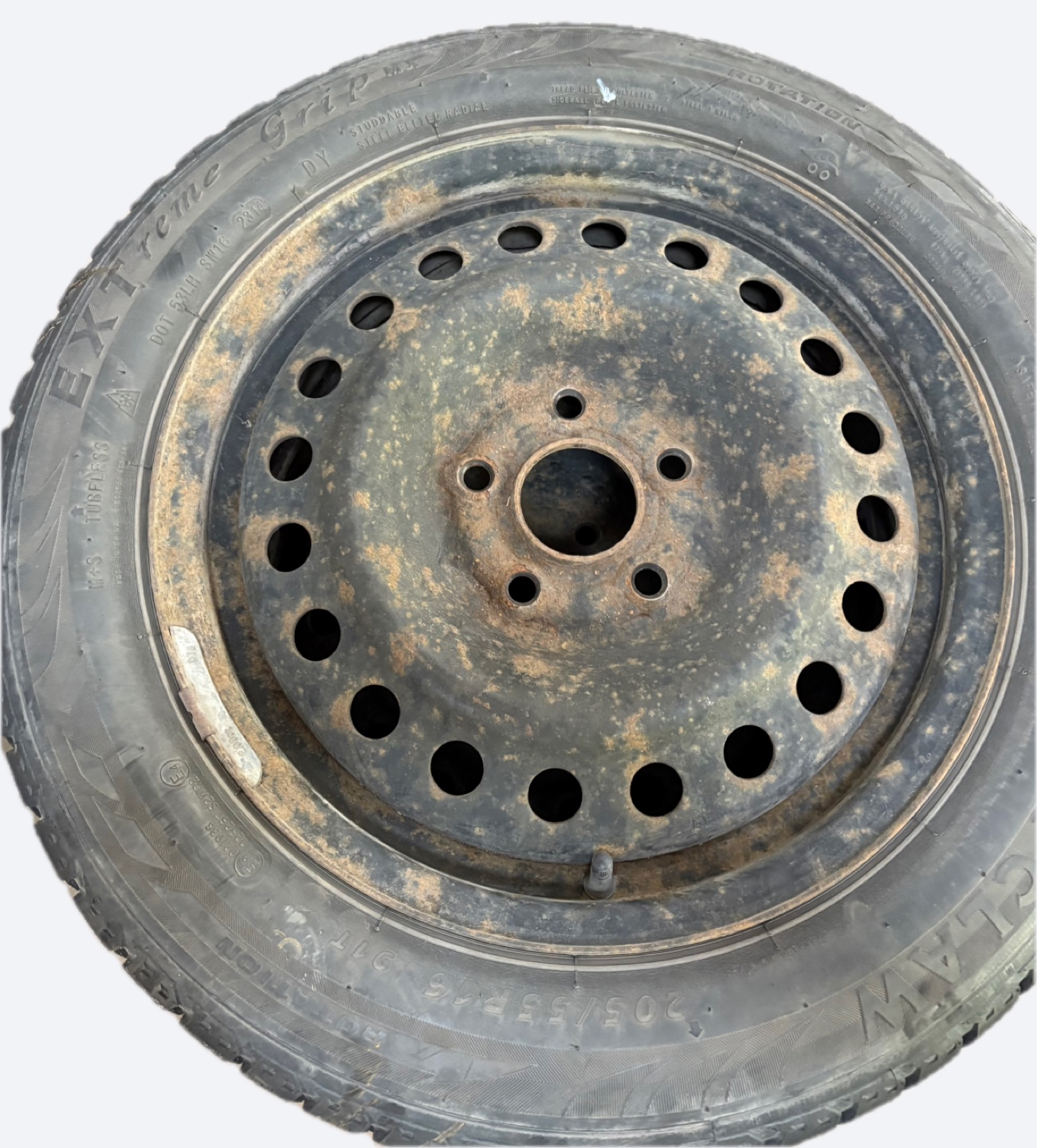 4 Winter Tires on Steel Rims