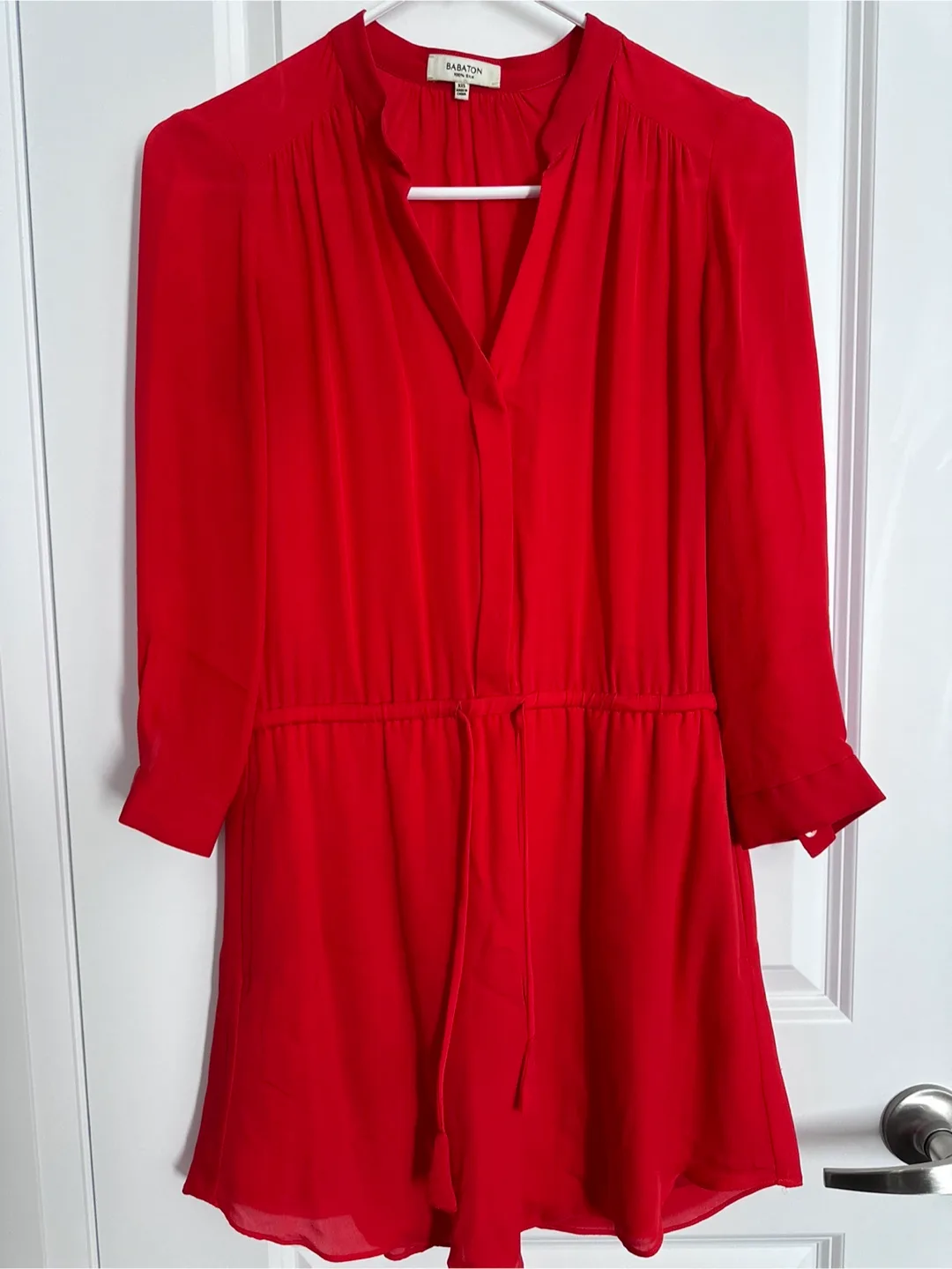Aritzia Babaton 100% Silk Romper Dress Shirt Size XXS thumbnail
