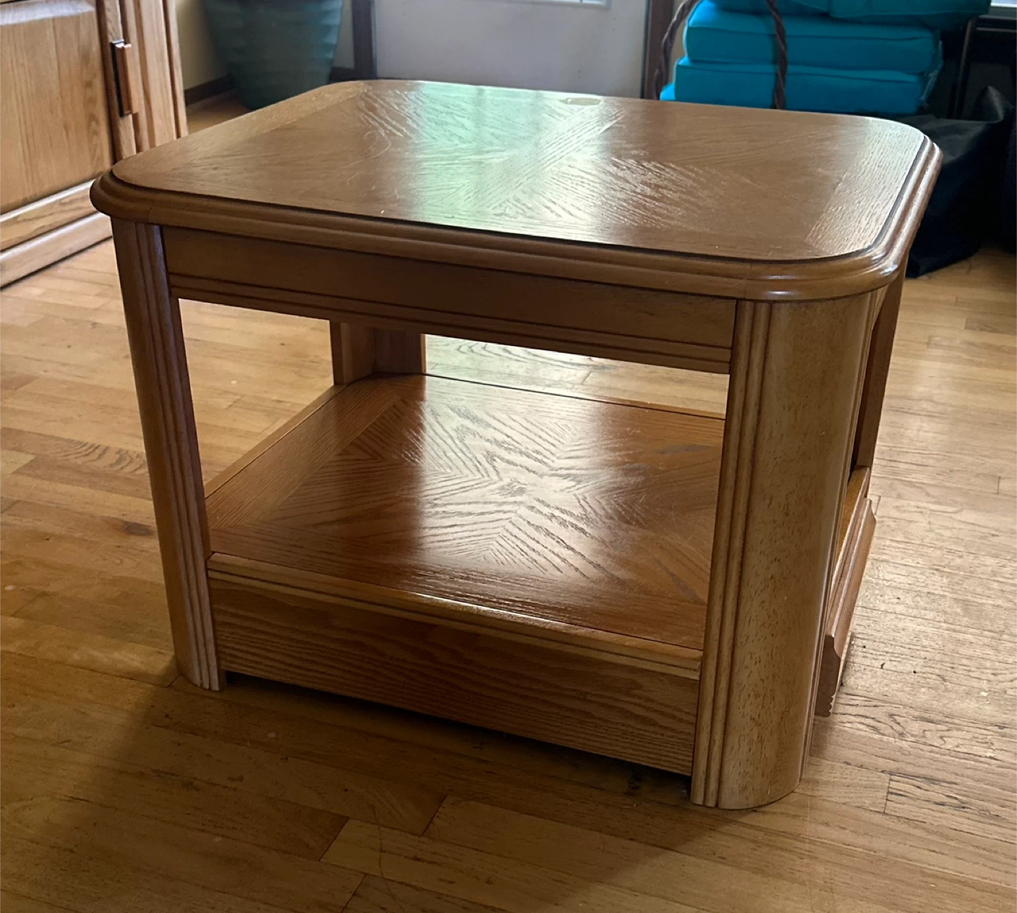 Wooden End Table with Shelf - photo 4