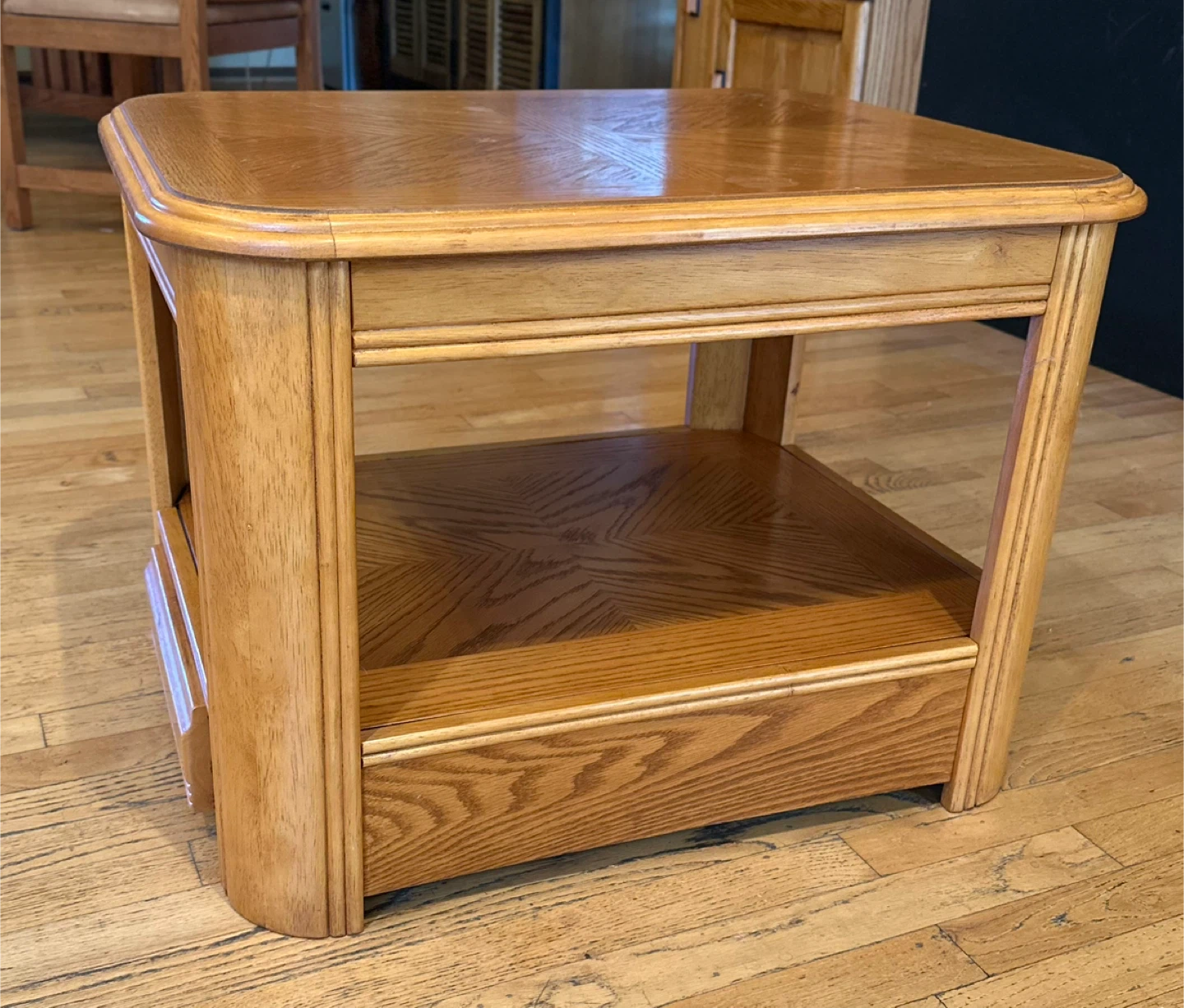 Wooden End Table with Shelf - photo 3