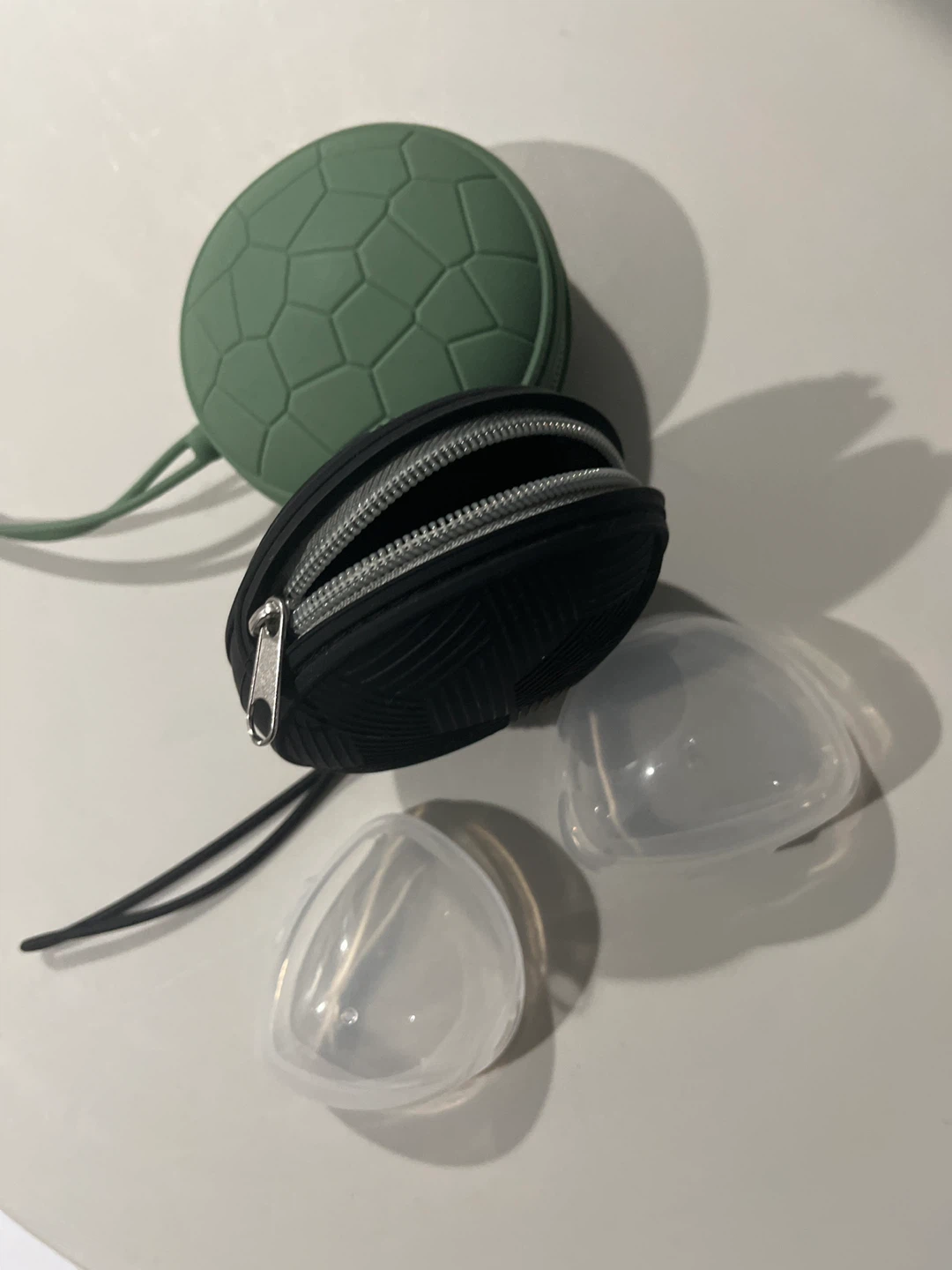 Reusable Pacifier Travel Cases - Green & Black - photo 2