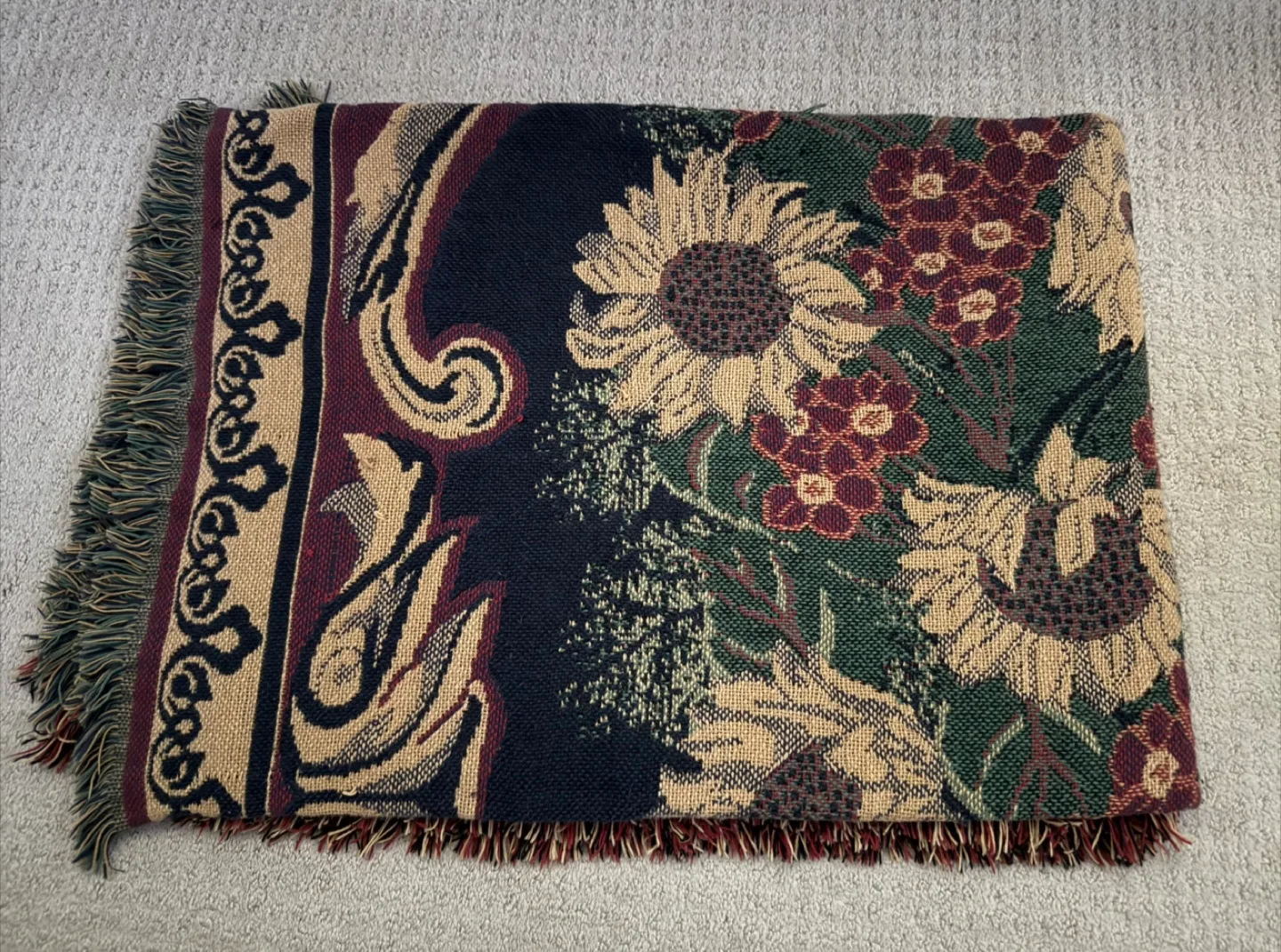 Floral Tapestry Throw Blanket thumbnail