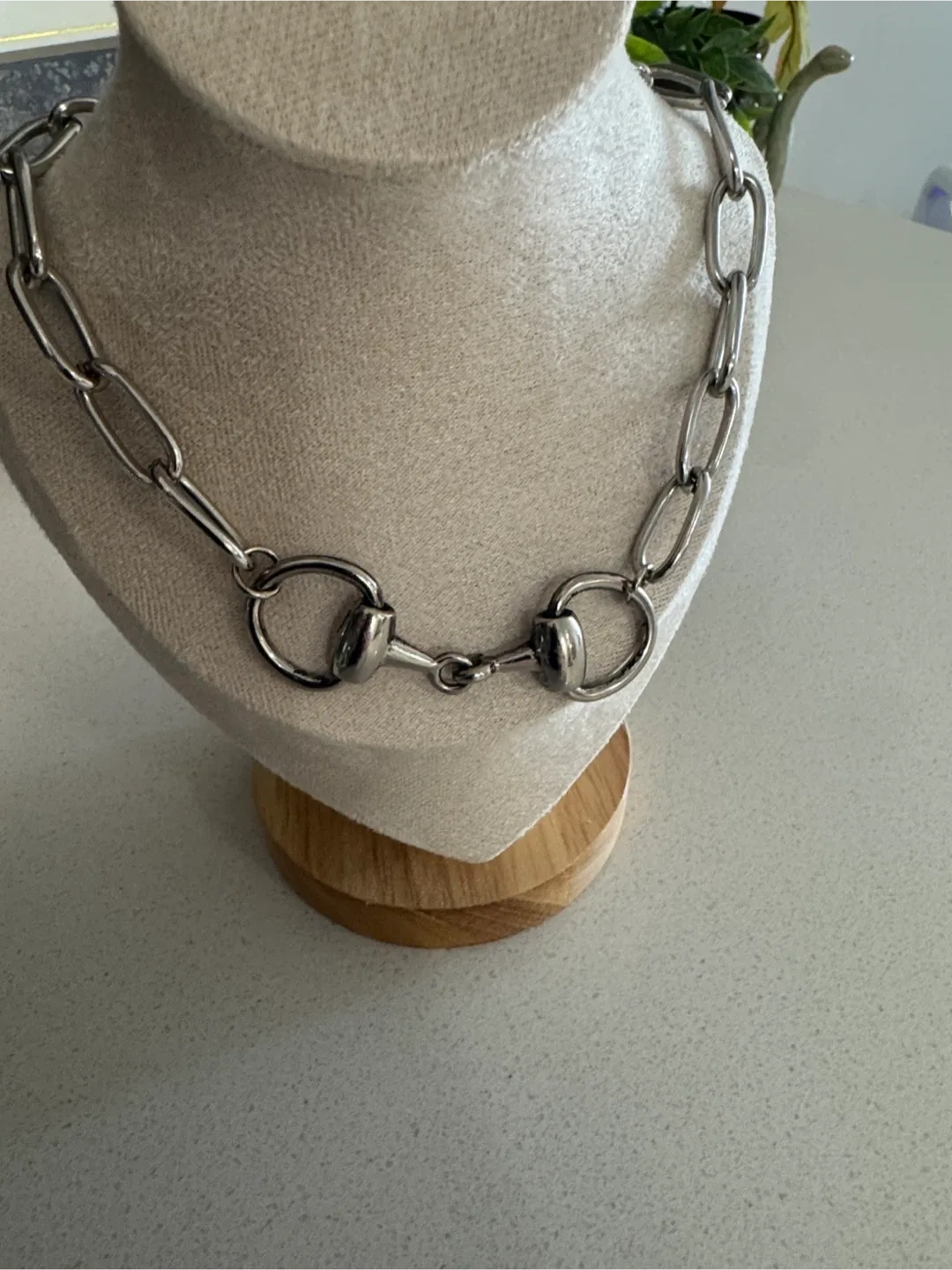 Horsebit Silver Chain choker / necklace image indicator(5)