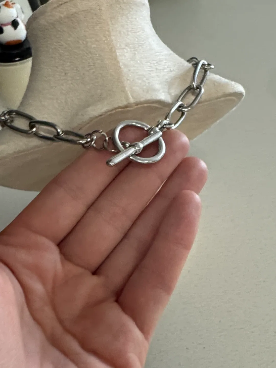 Horsebit Silver Chain choker / necklace image indicator(7)