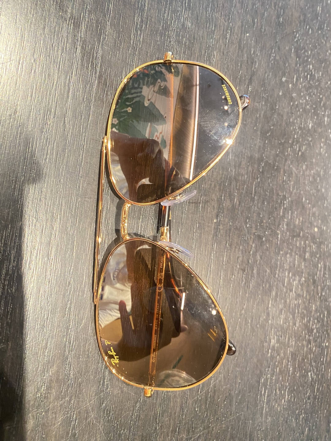Ray-Ban New Aviator Sunglasses Gold + Silver/Brown Polarized