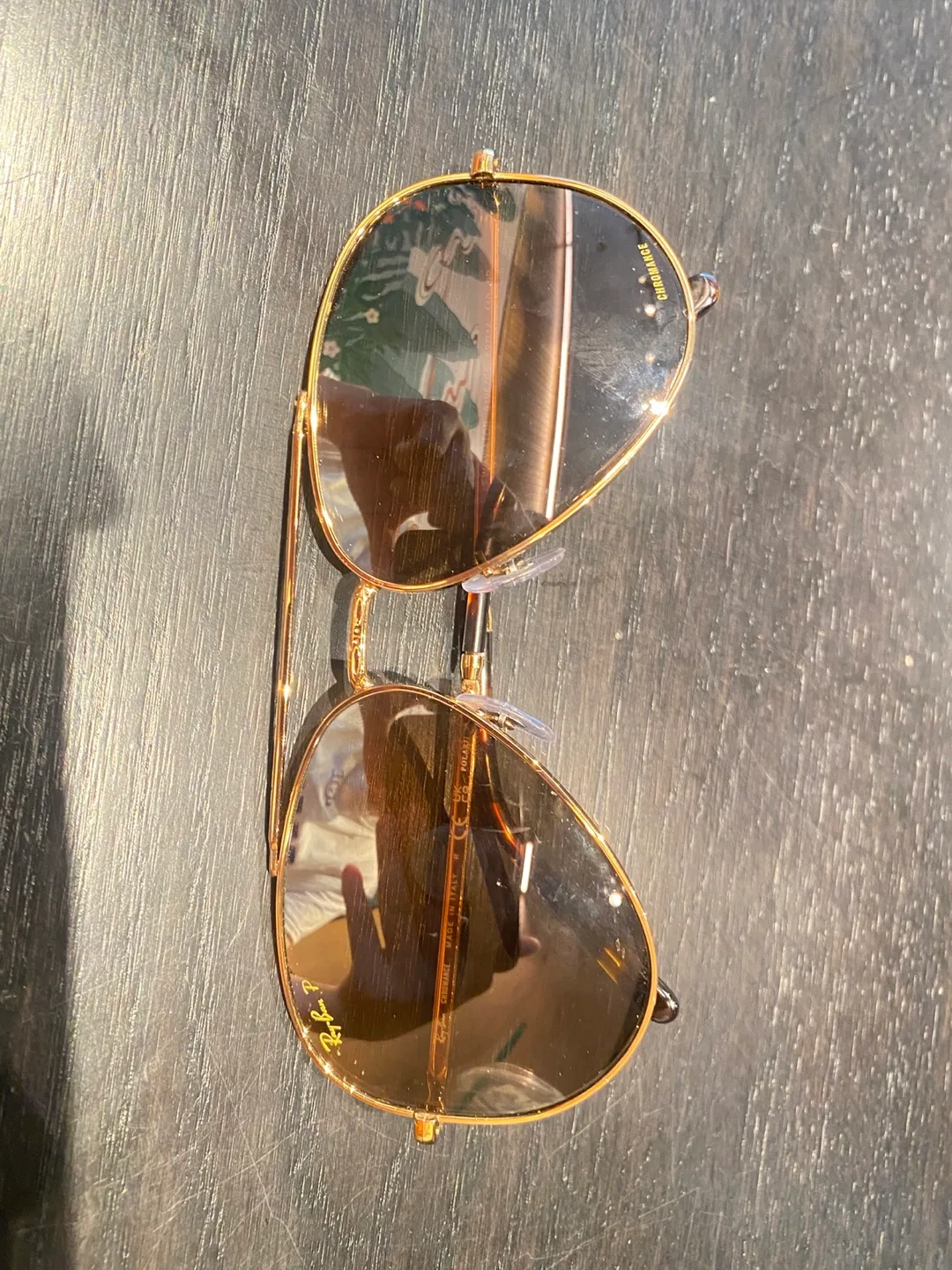 Ray-Ban New Aviator Sunglasses Gold + Silver/Brown Polarized thumbnail