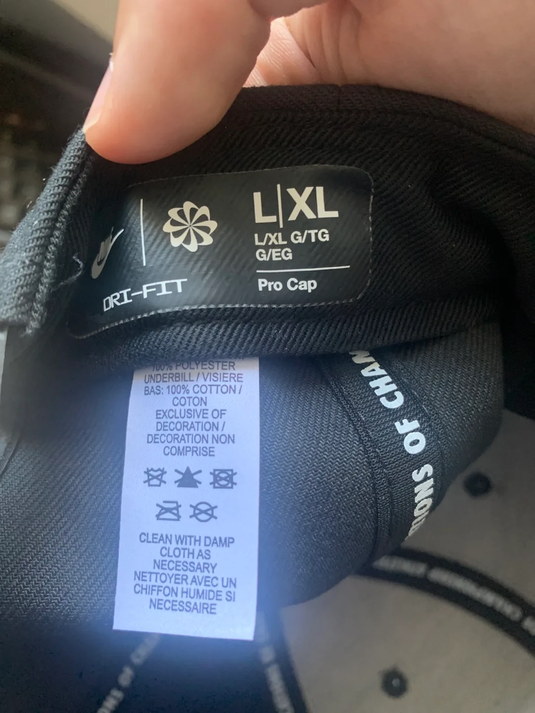 Nike Pro Cap - Black, Size L/XL image indicator(3)