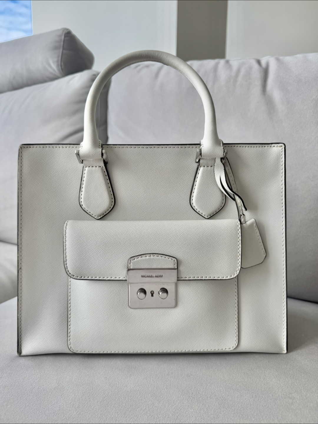 Michael Kors Bridgette Medium Tote – White - photo 2