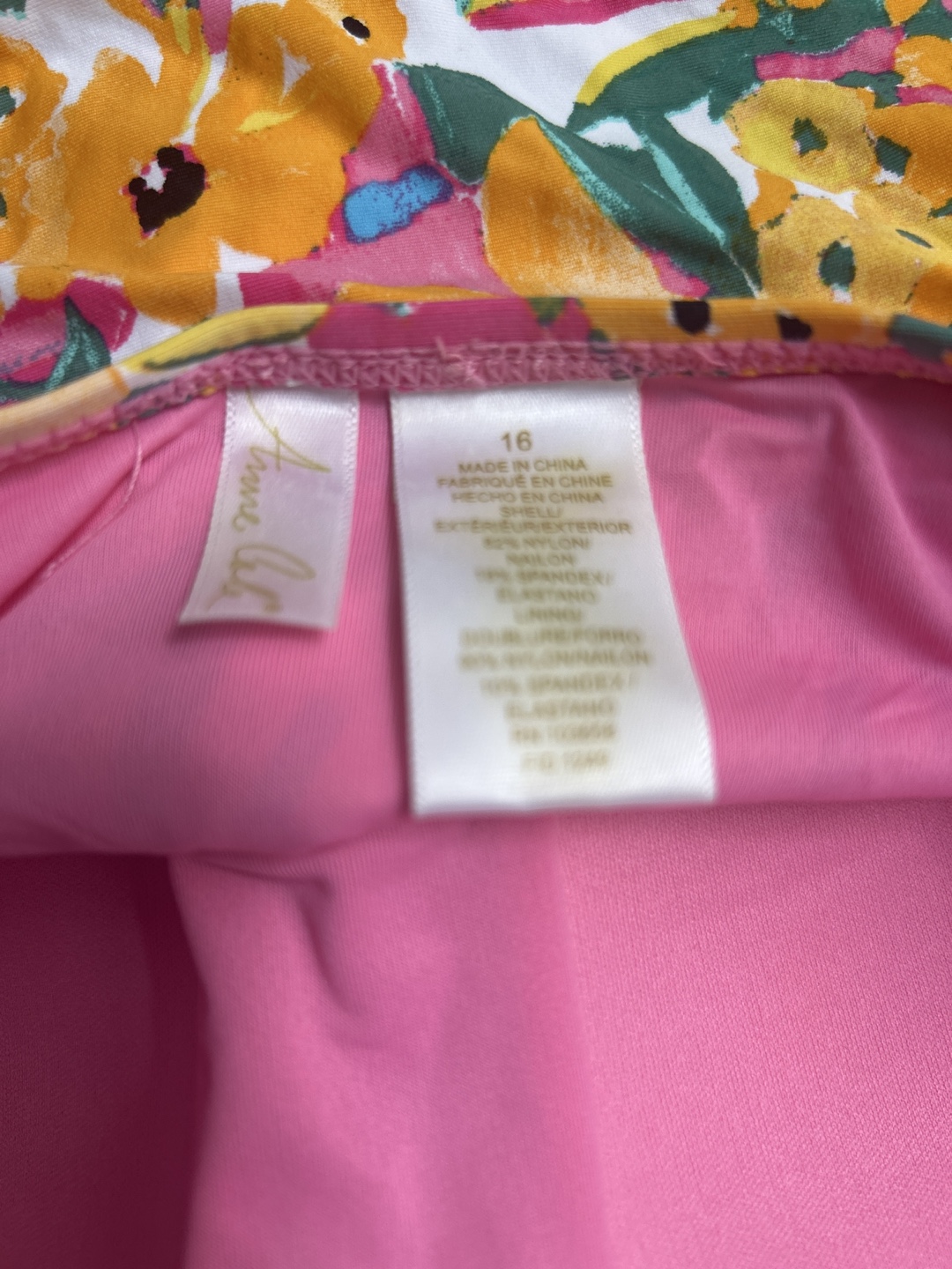 Anne Cole Floral One-Piece Swimsuit - Size 16 - photo 4