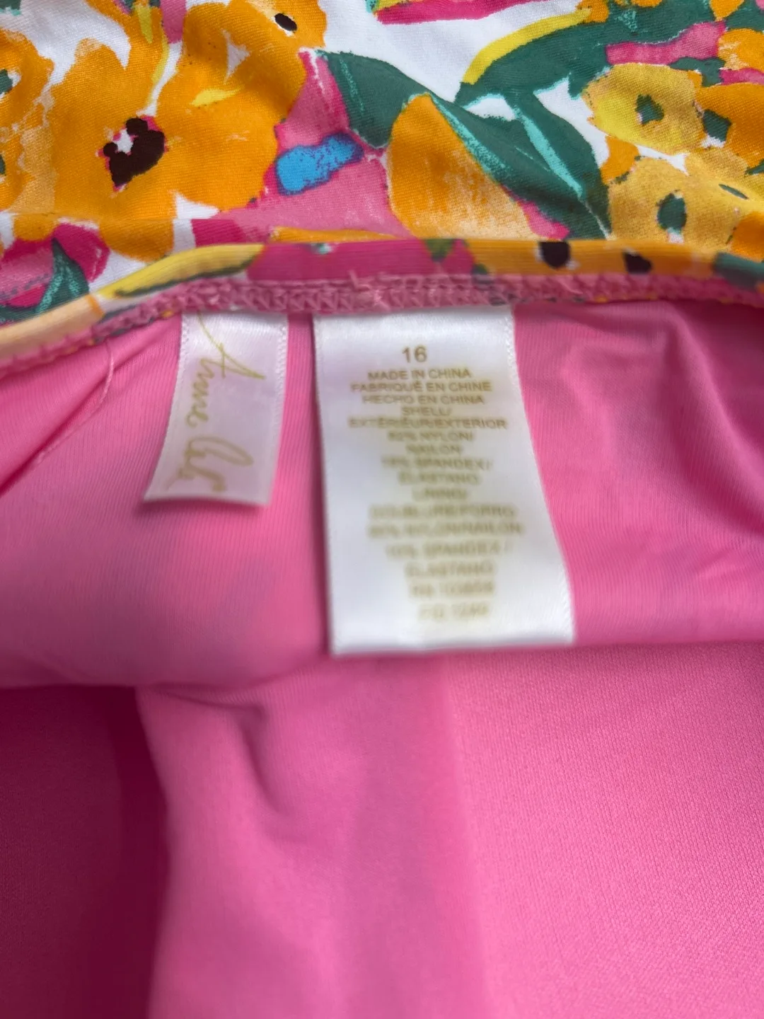 Anne Cole Floral One-Piece Swimsuit - Size 16 image indicator(4)