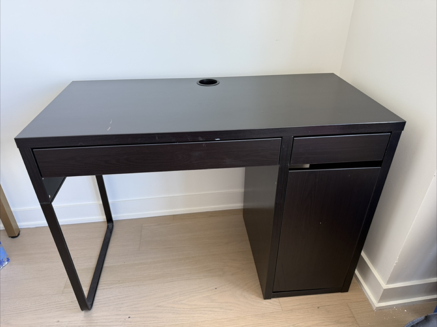 Dark Brown Desk with Drawers - photo 4