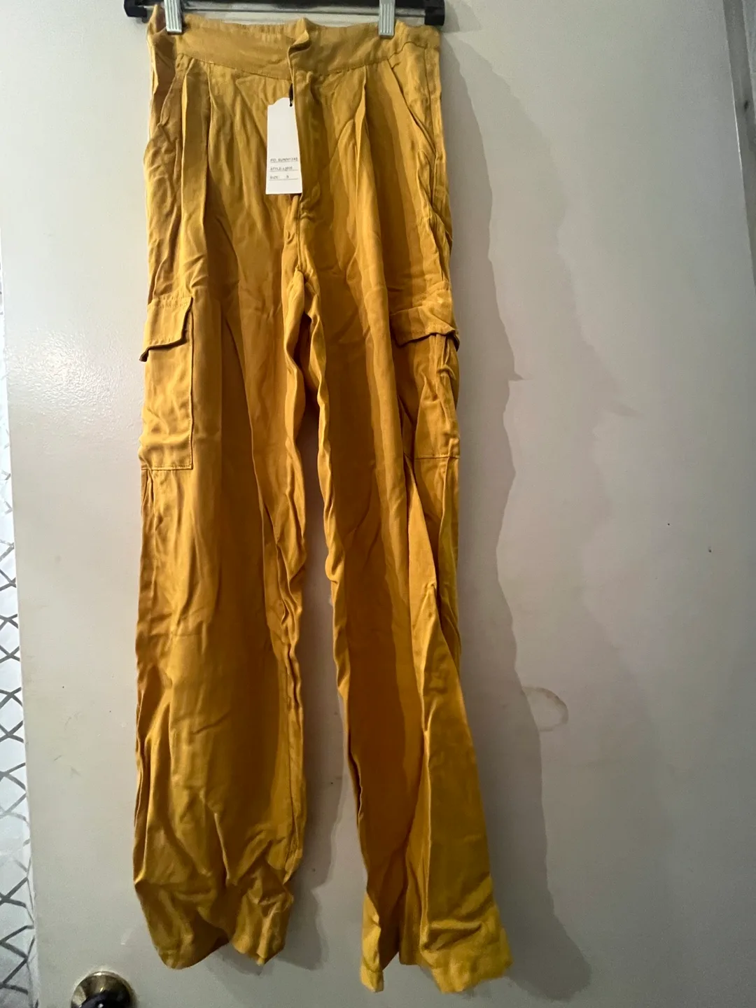 BNWT. Modern Yellow Cargo Pants - Size S thumbnail