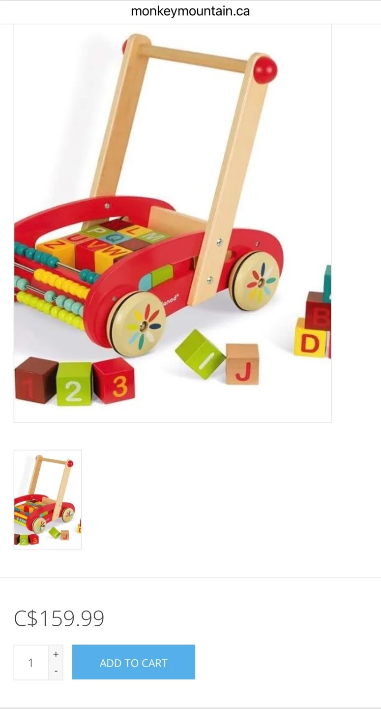 Janod Baby Walker with Blocks image indicator(7)