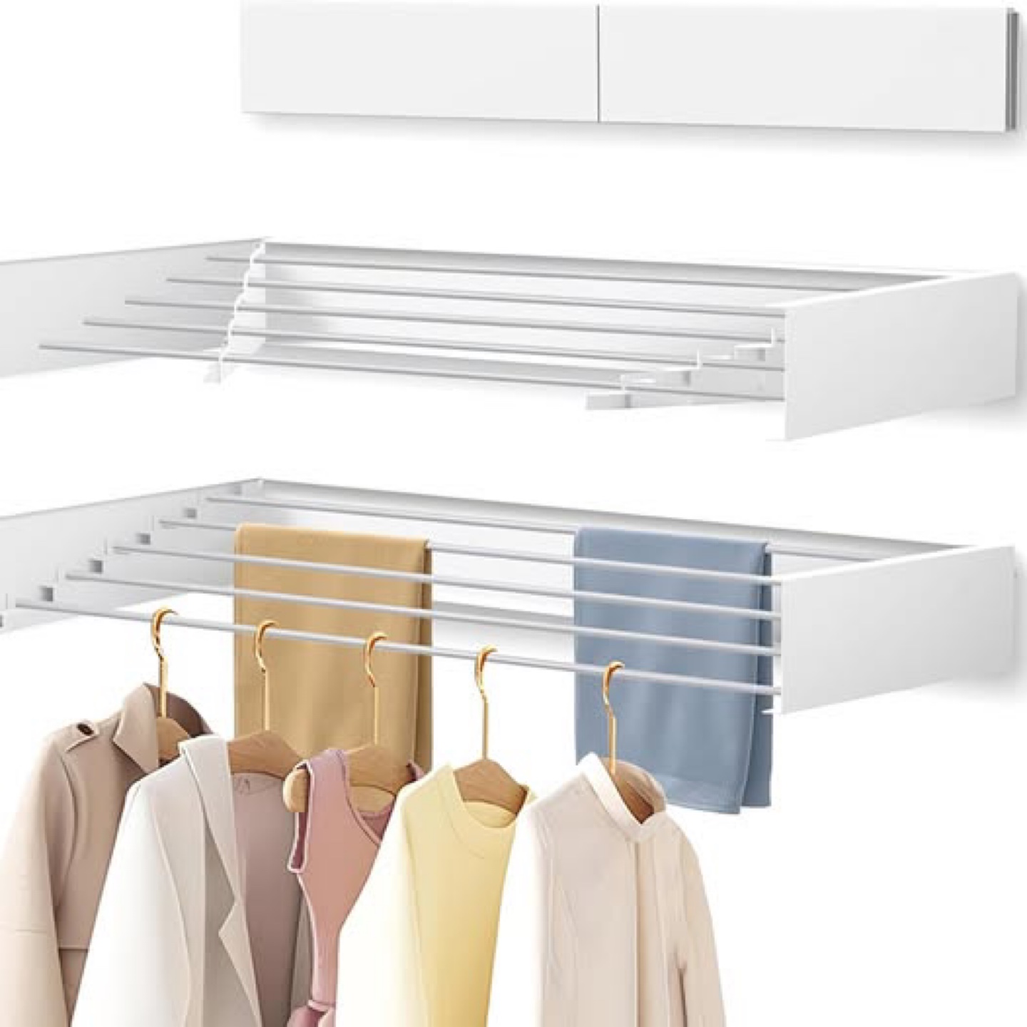Wall Mounted Collapsible Clothes Drying Rack - photo 5