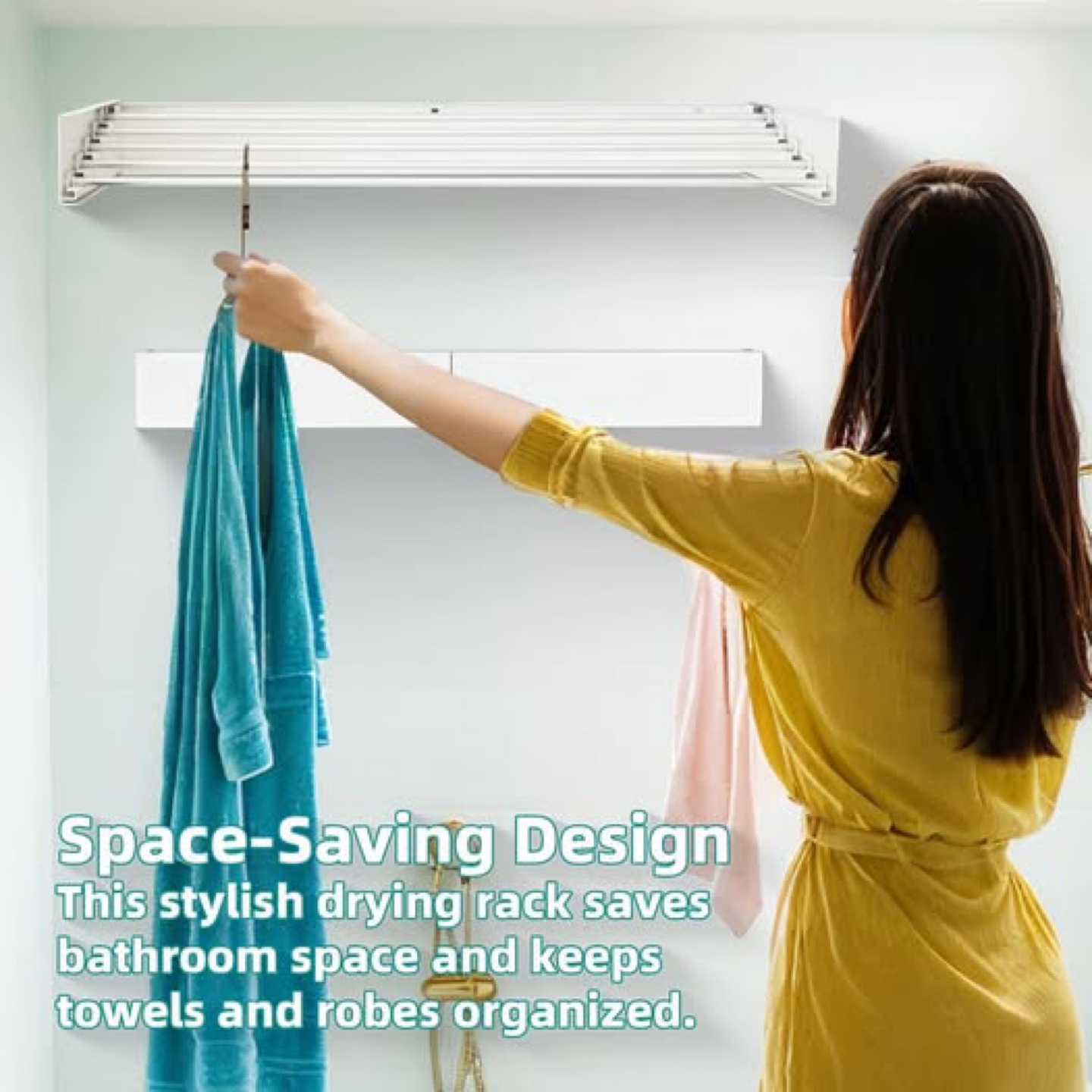 Wall Mounted Collapsible Clothes Drying Rack - photo 3