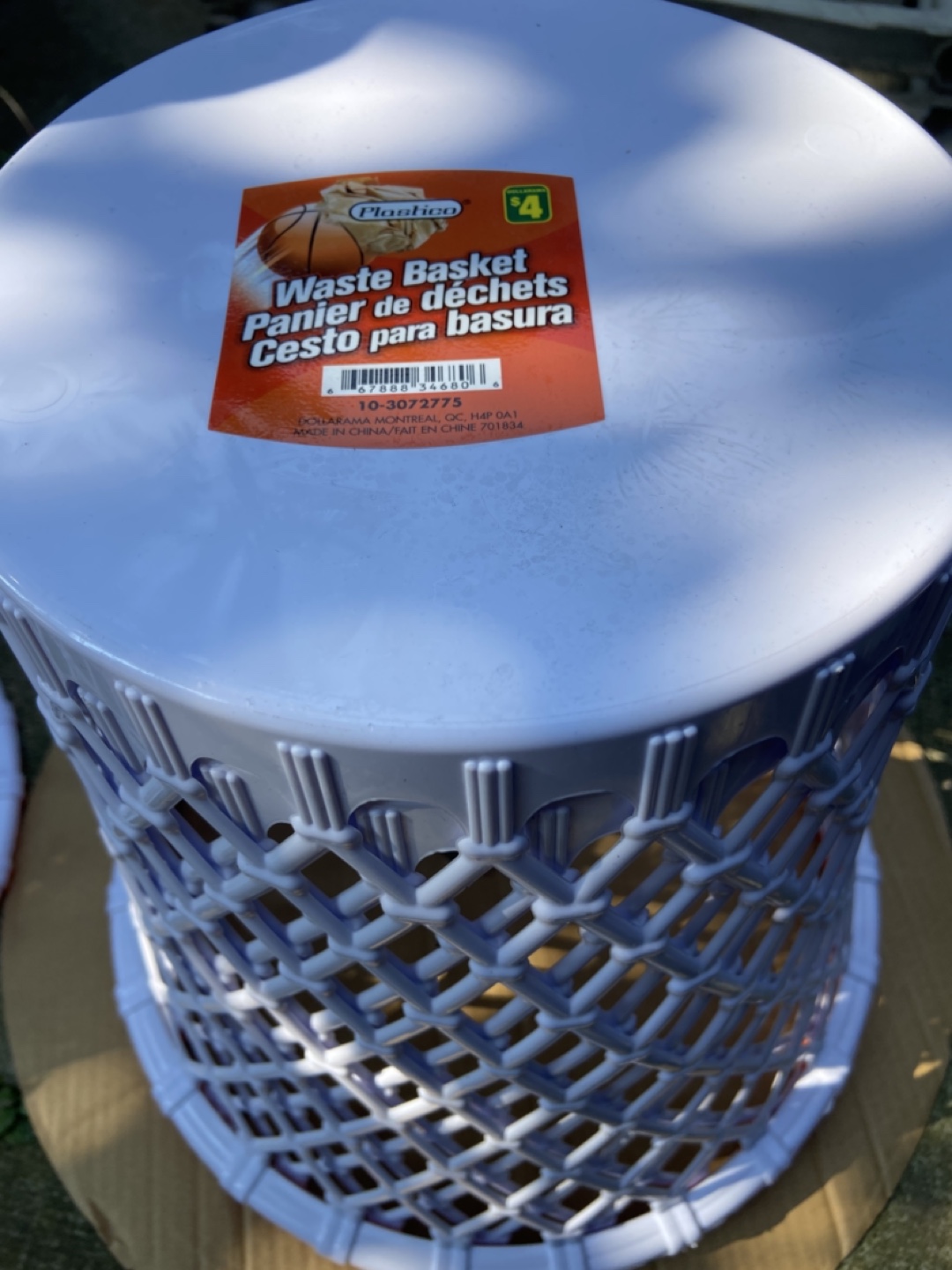 Plastico Waste Basket - White 3 - photo 2