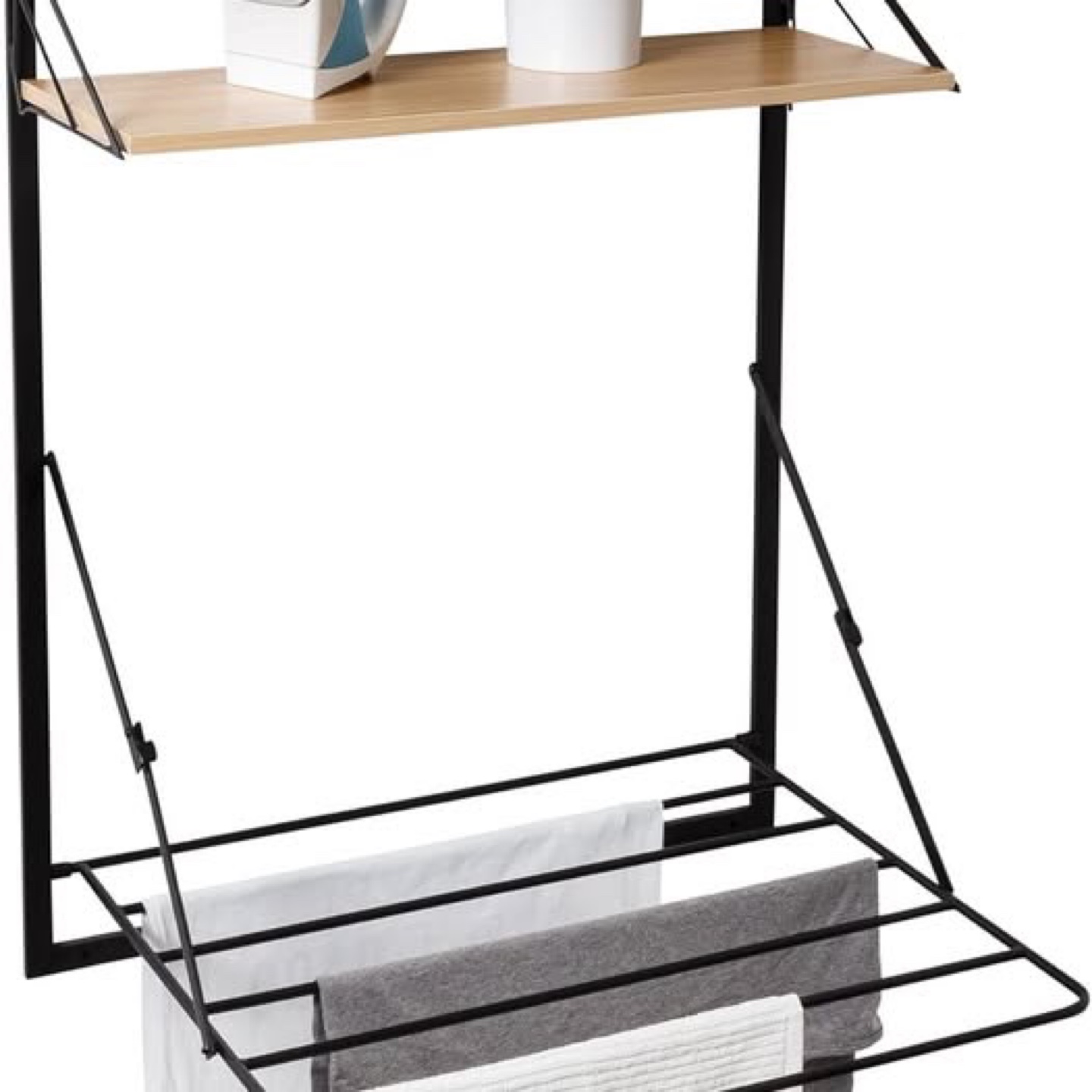 Wall Mounted Folding Laundry Drying Rack - photo 3