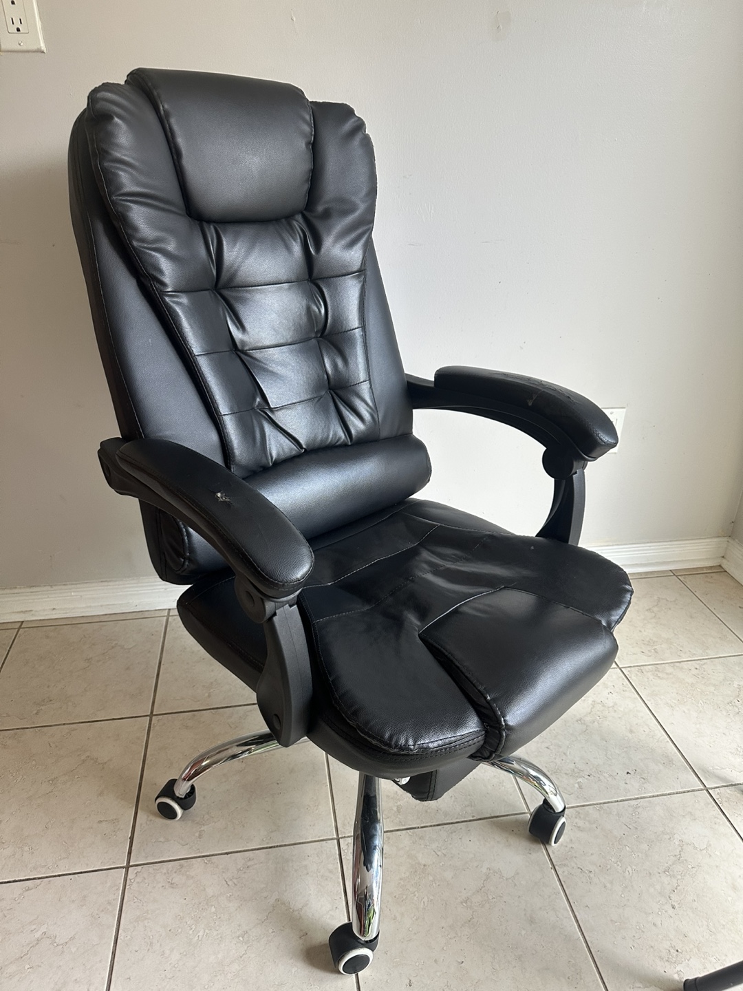 Black Leather Office Chair - photo 3