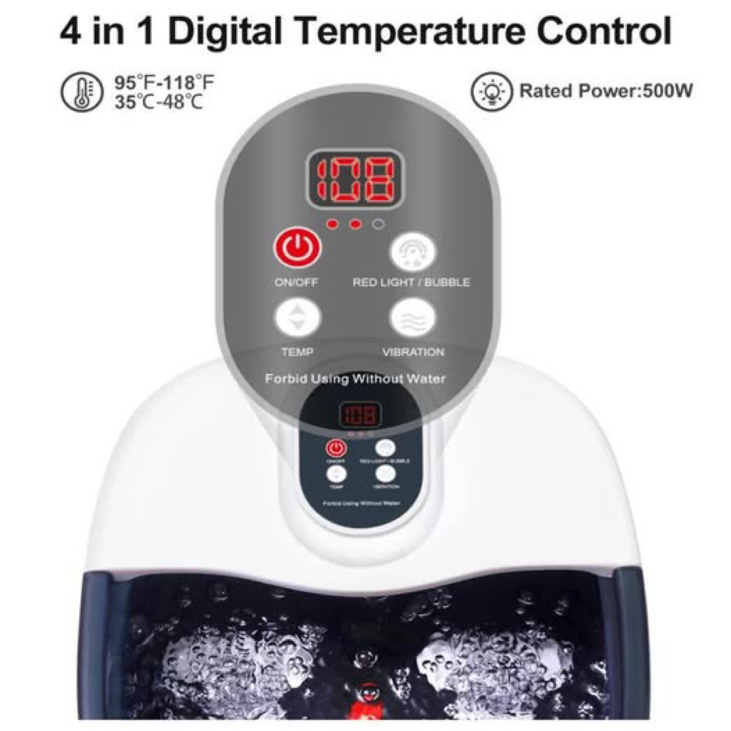 Foot Spa Bath Massager with Heat - photo 2