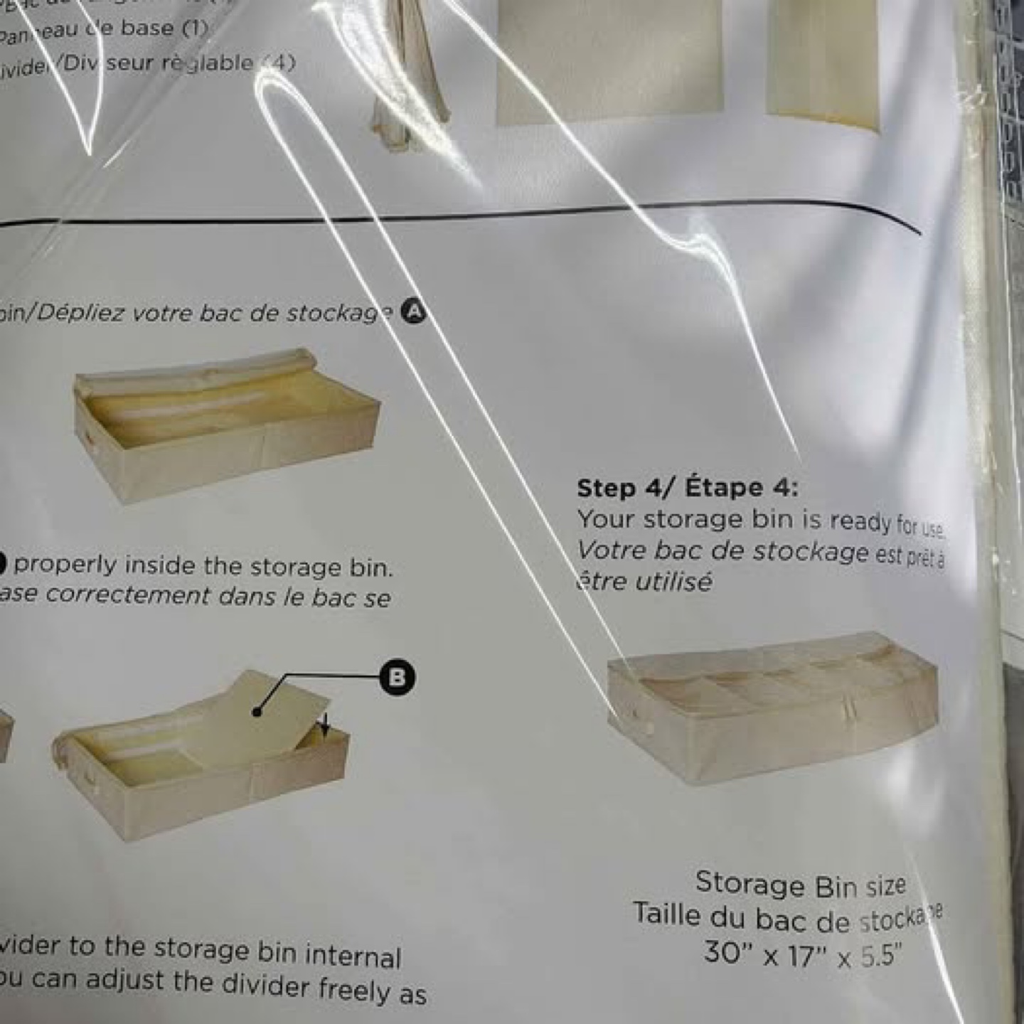 Under Bed Storage Bin - 30" x 17" x 5.5" - photo 3