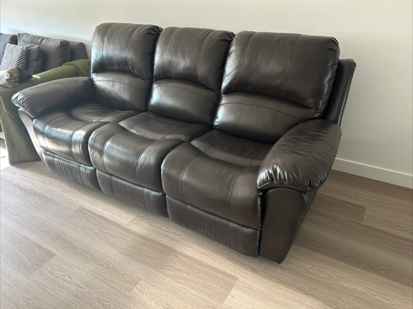 Reclining Sofa - Brown (like new) image indicator(2)