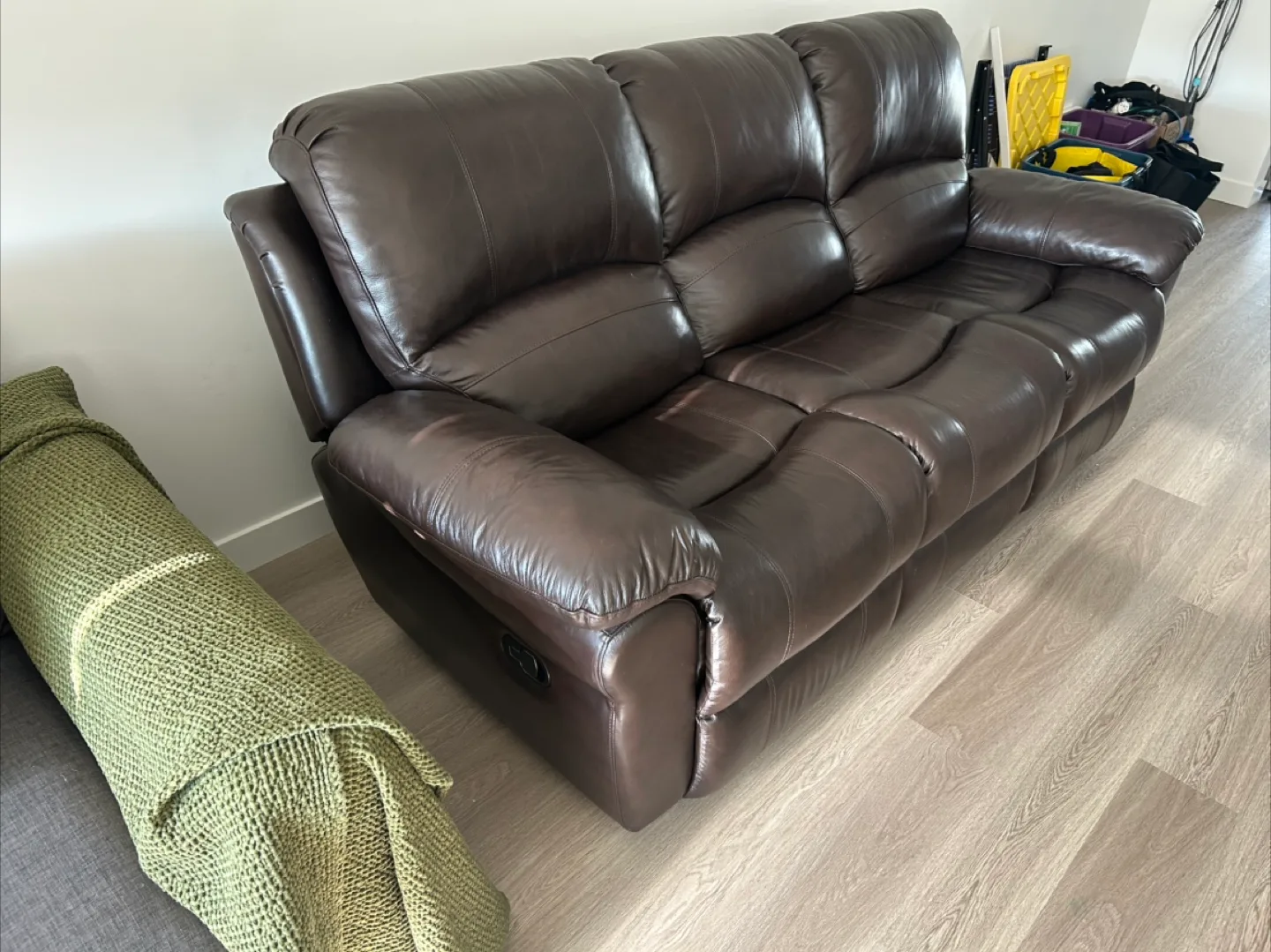 Reclining Sofa - Brown (like new)