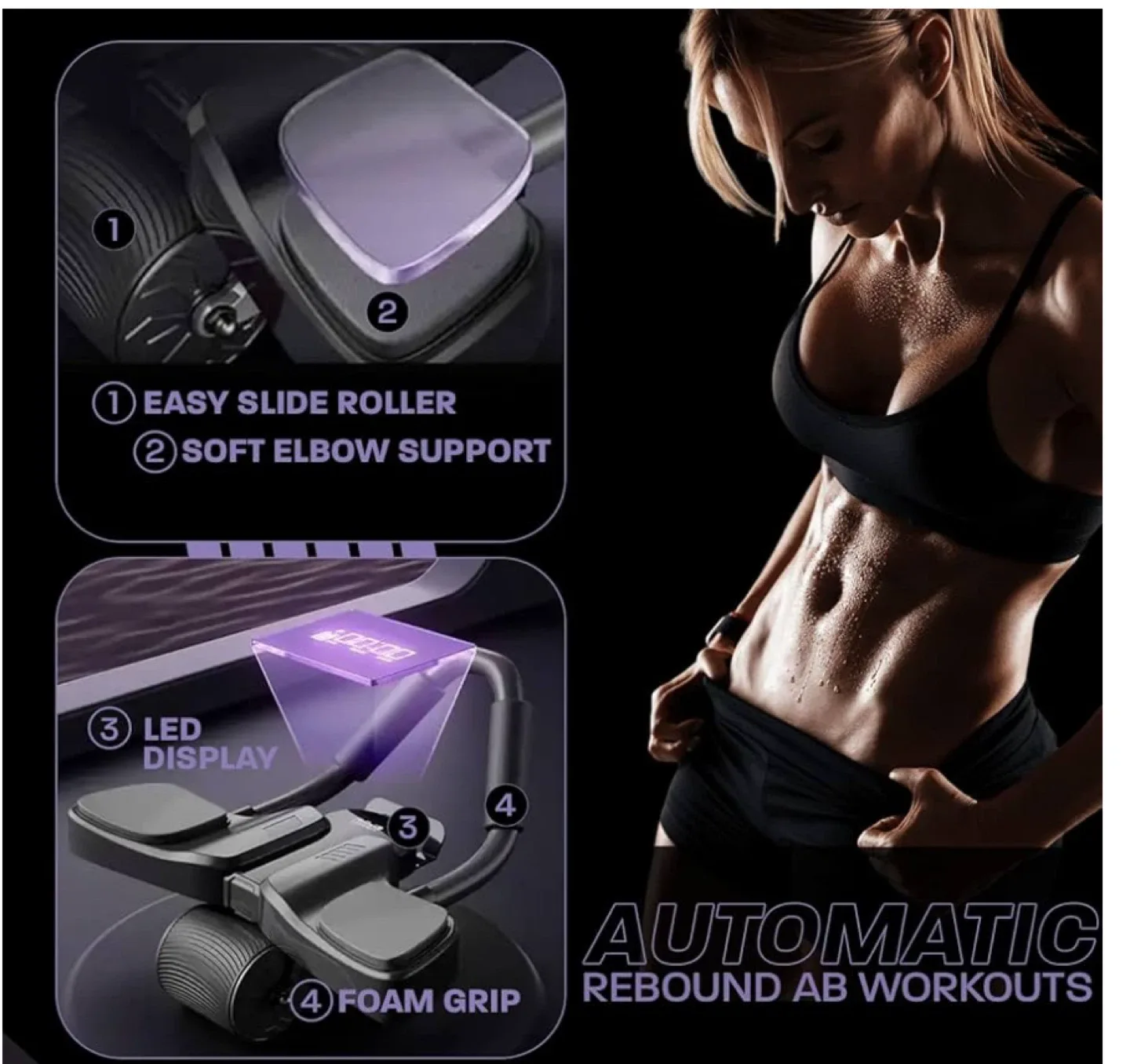 Flat Supporting Abdominal Wheel - Black image indicator(3)