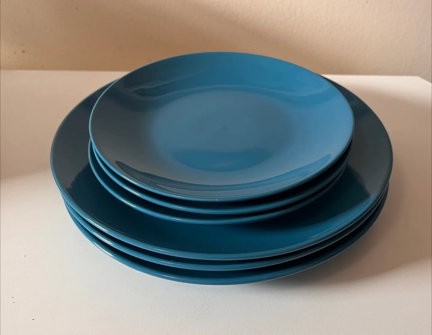 Set of 3 Turquoise Dinner & Salad Plates image indicator(3)