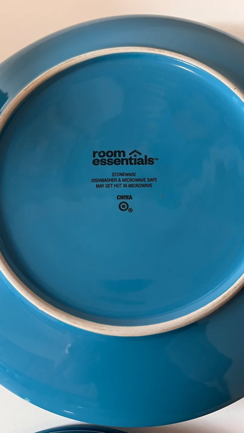 Set of 3 Turquoise Dinner & Salad Plates image indicator(4)