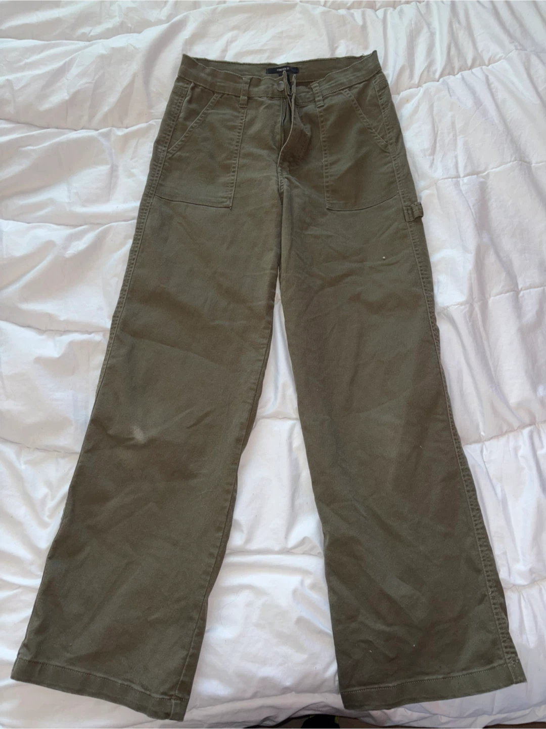 Forever 21 Olive Green Carpenter Pants