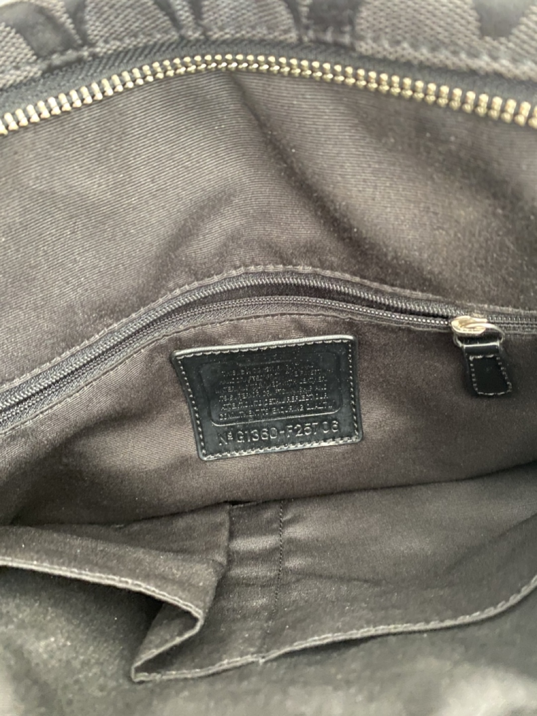 Coach Signature Python Stripe Canvas Leather Handbag - photo 5